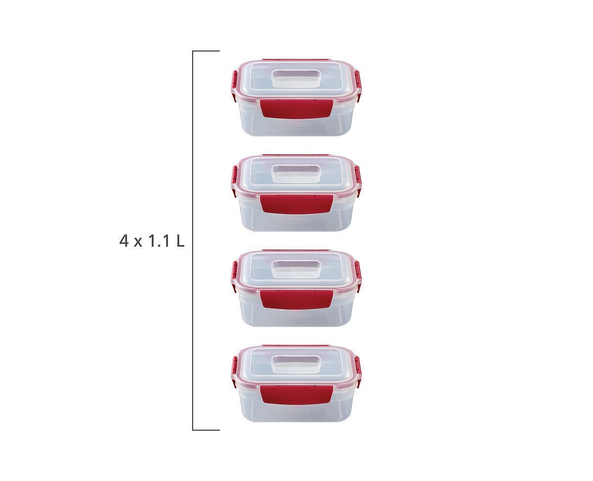 Joseph Joseph Nest Lock Food Storage Box Set 1.1 L, Red, 1000011