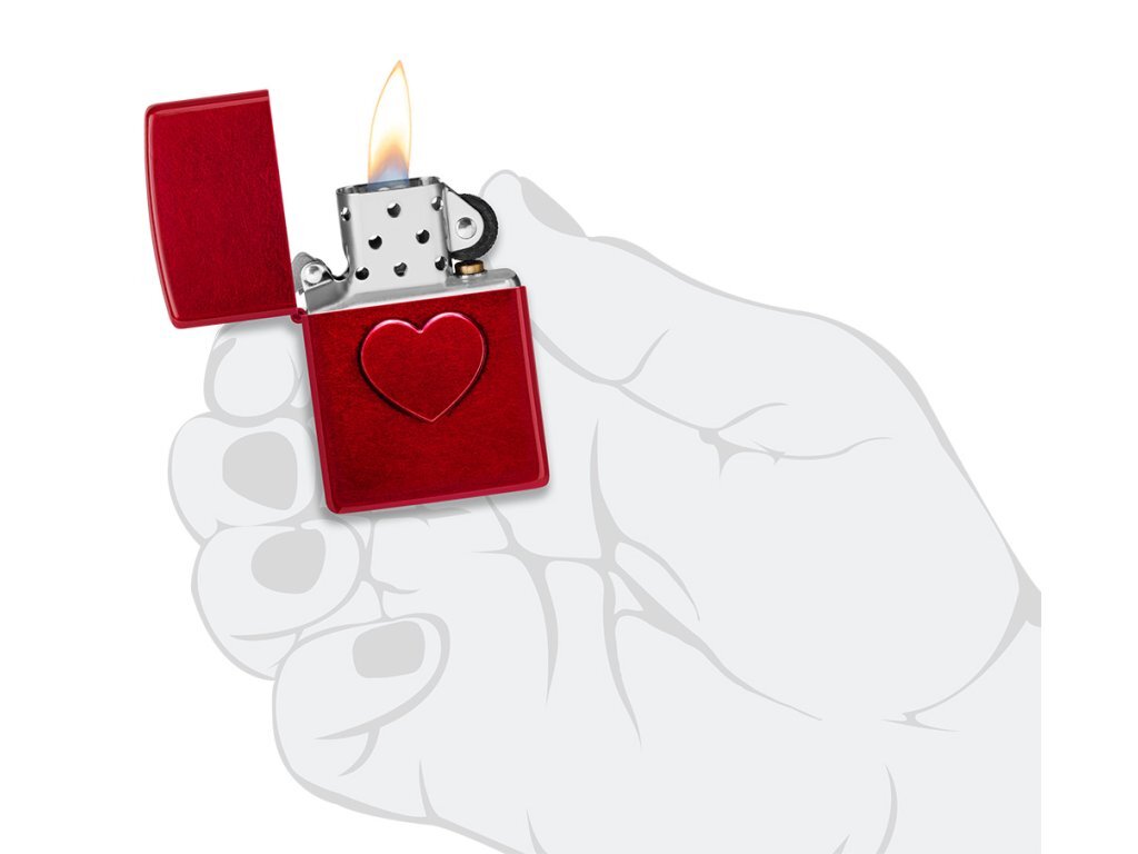 Zippo Lighter 66075 Stamped Heart Design