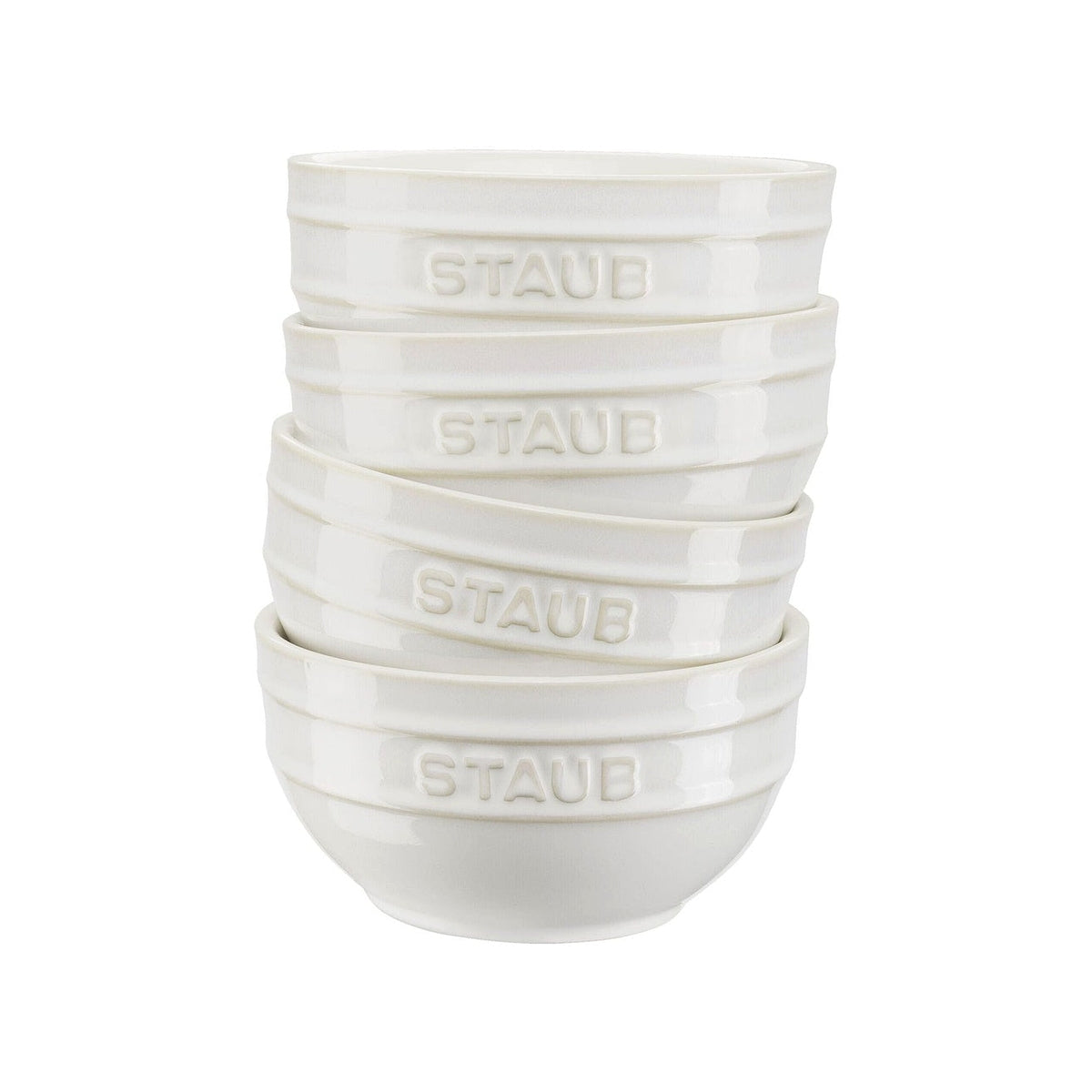 Staub set of 4 ceramic bowls 12 cm/0.4 l ivory, 40508-153