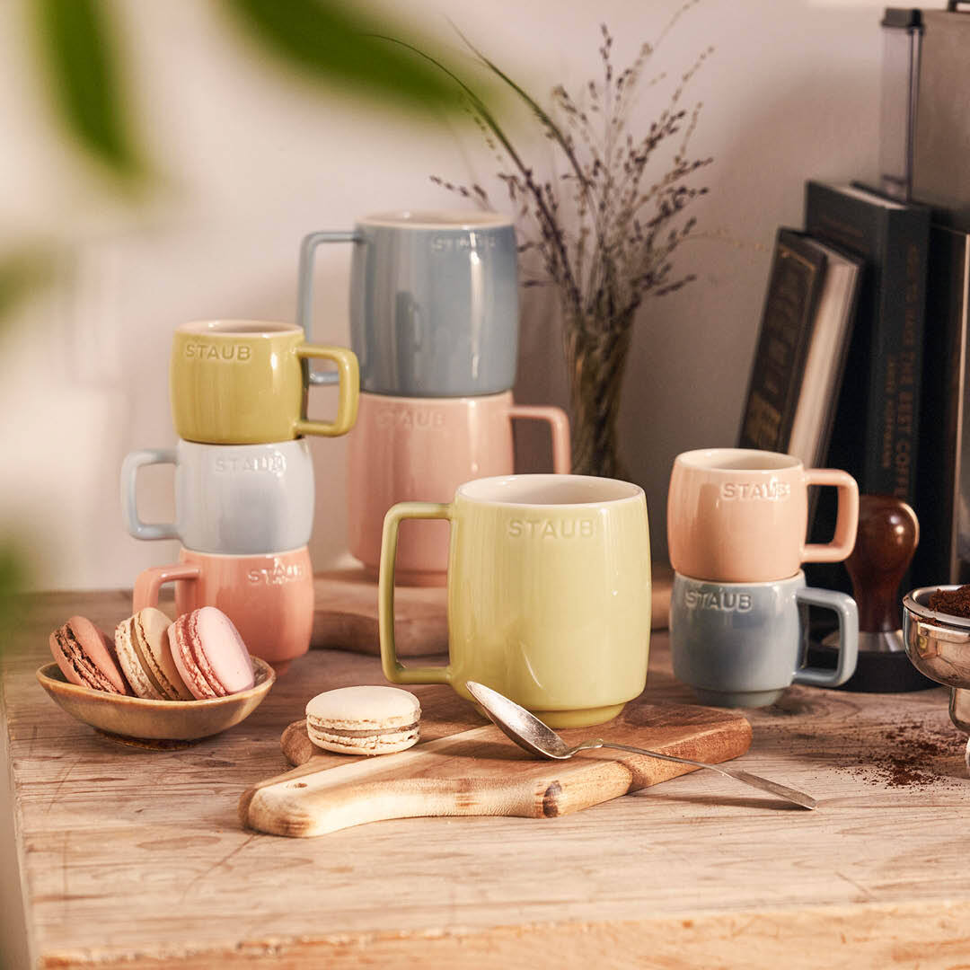 Staub sada 6 ks keramických hrnčekov 6 cm/0,1 l, macaron, 1029096