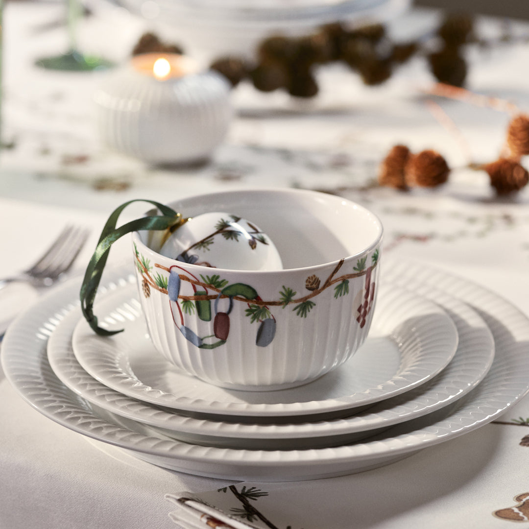 Kähler Hammershoi Christmas porcelain bowl 12 cm, white, 693245