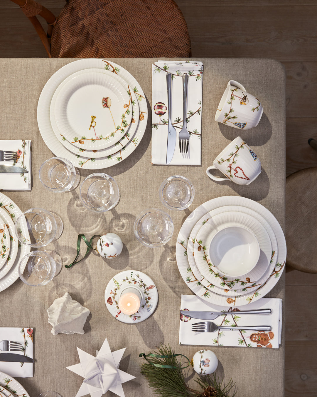 Kähler Hammershoi Christmas porcelain plate 19 cm, white, 693202