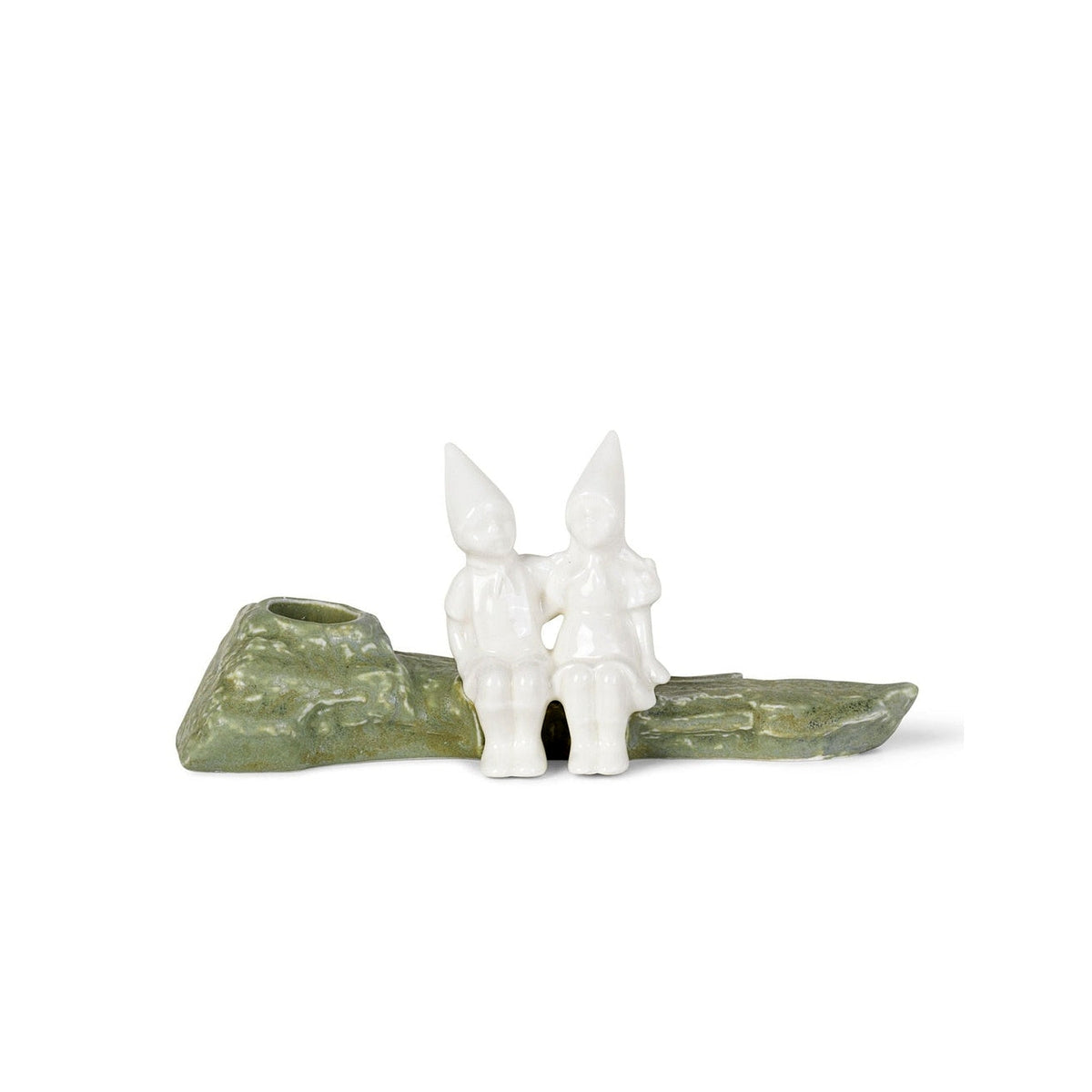 Kähler Christmas Tales porcelain candlestick Christmas hug 8.5 cm, 690047