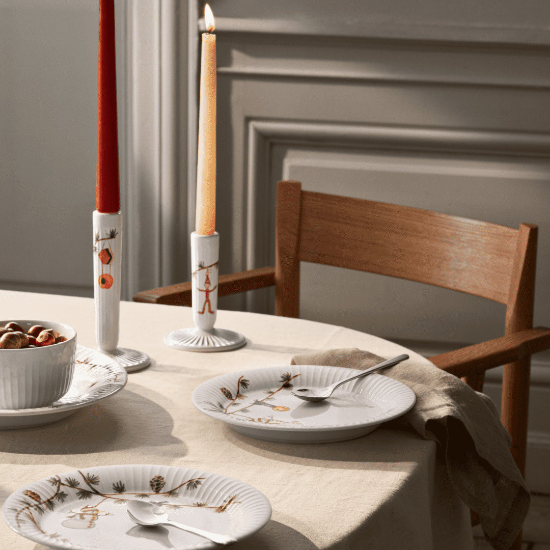 Kähler Hammershøi Christmas keramický svícen 16 cm, white, 693249