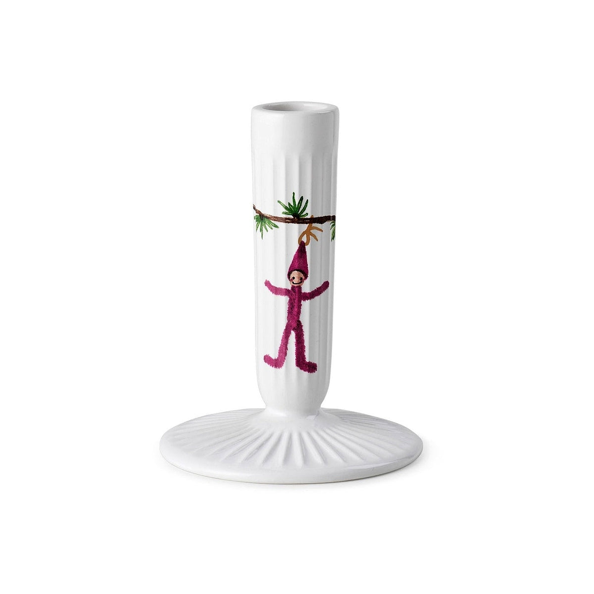 Kähler Hammershøi Christmas ceramic candlestick 12 cm, white, 693248