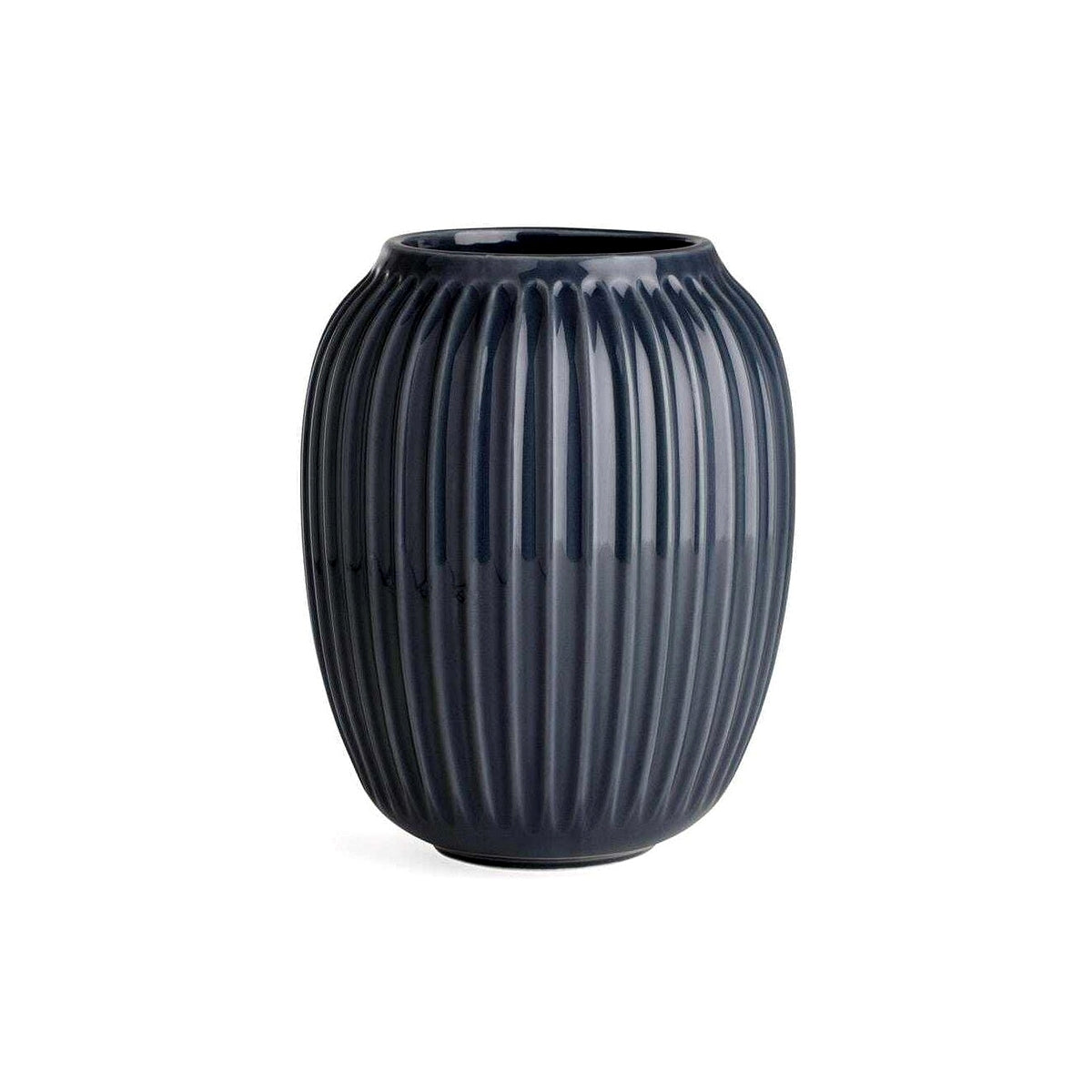 Kähler Hammershoi ceramic vase 21 cm, anthracite grey, 692366