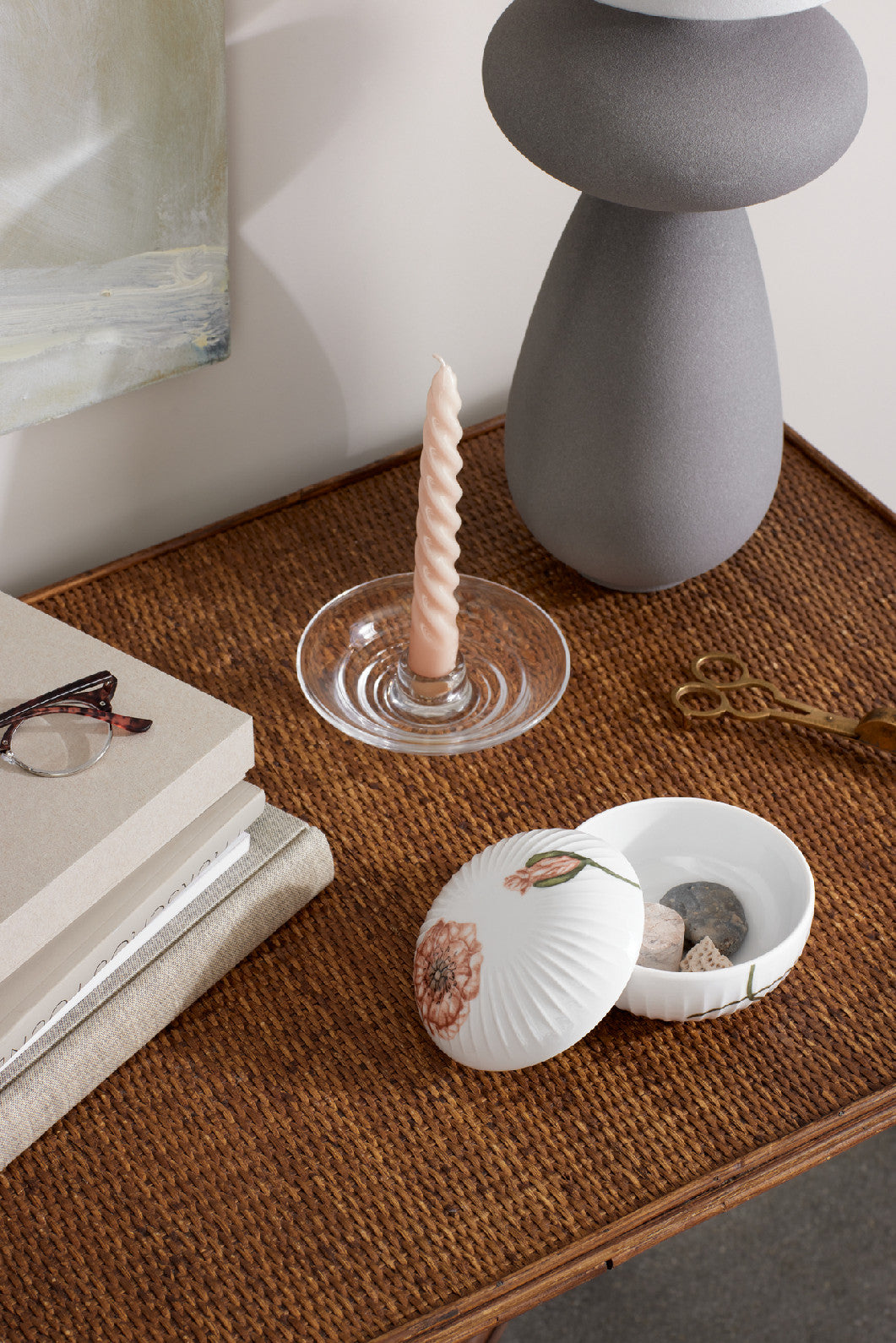 Kähler Hammershøi Poppy porcelánová miska na cukrovinky 12 cm, white, 693014