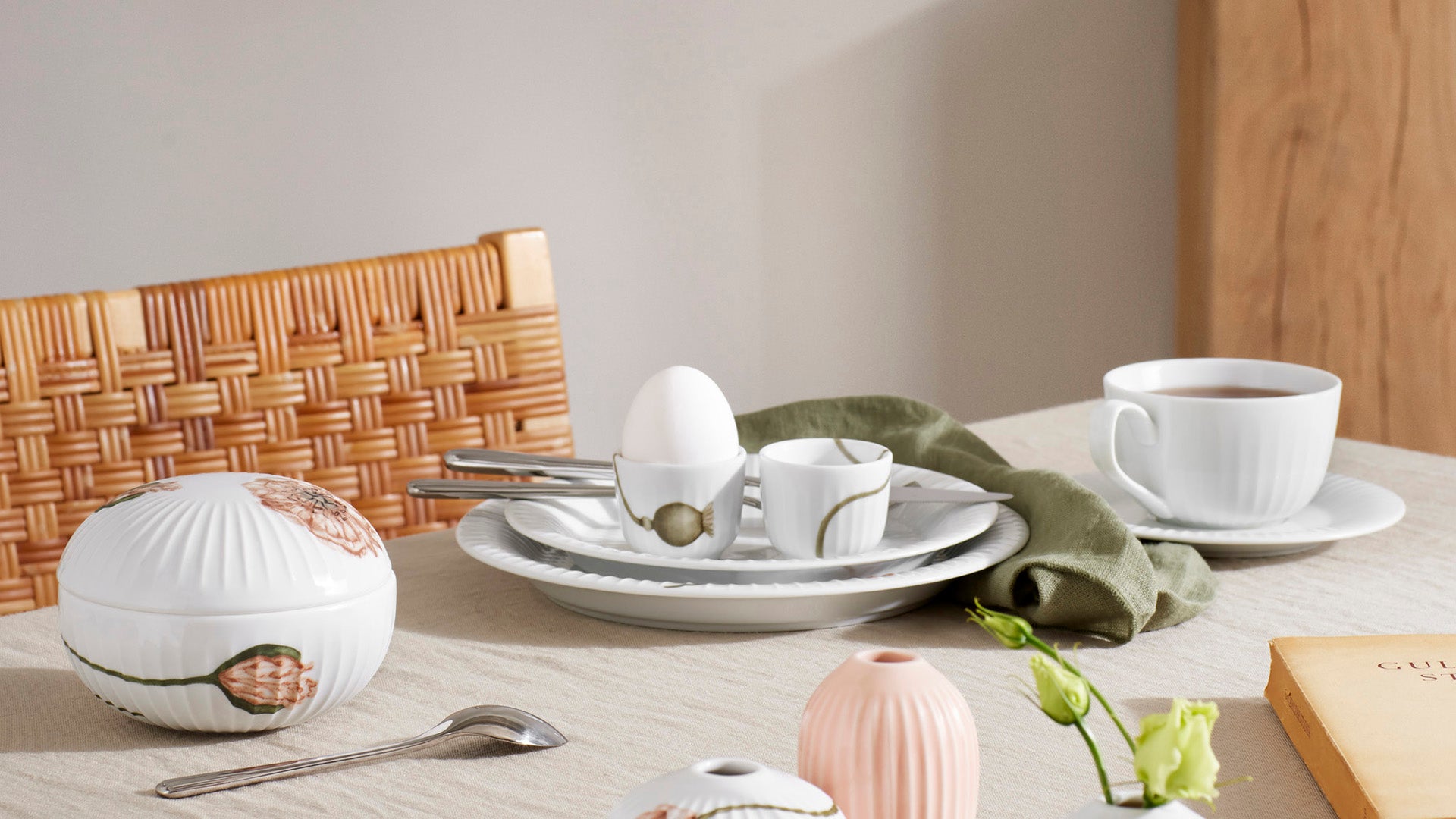 Kähler Hammershøi Poppy porcelánová miska na cukrovinky 12 cm, white, 693014