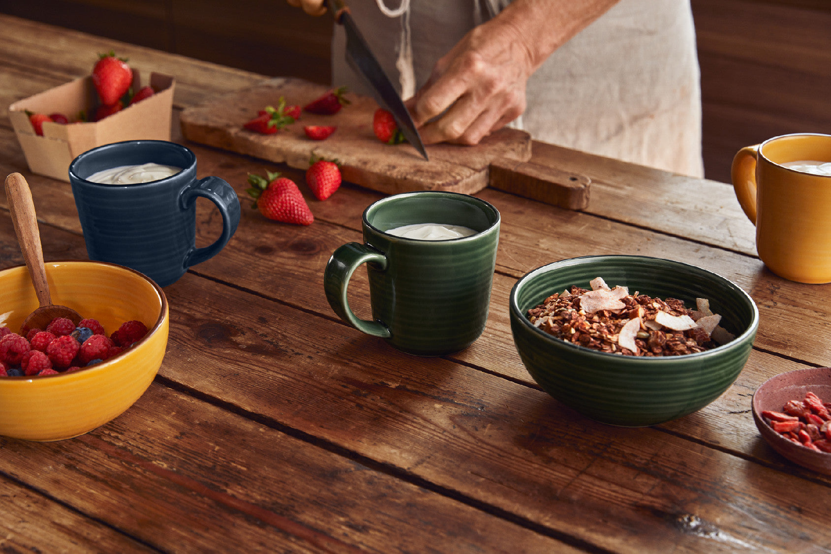 Kähler Colore stoneware mug 330 ml, sage green, 690622