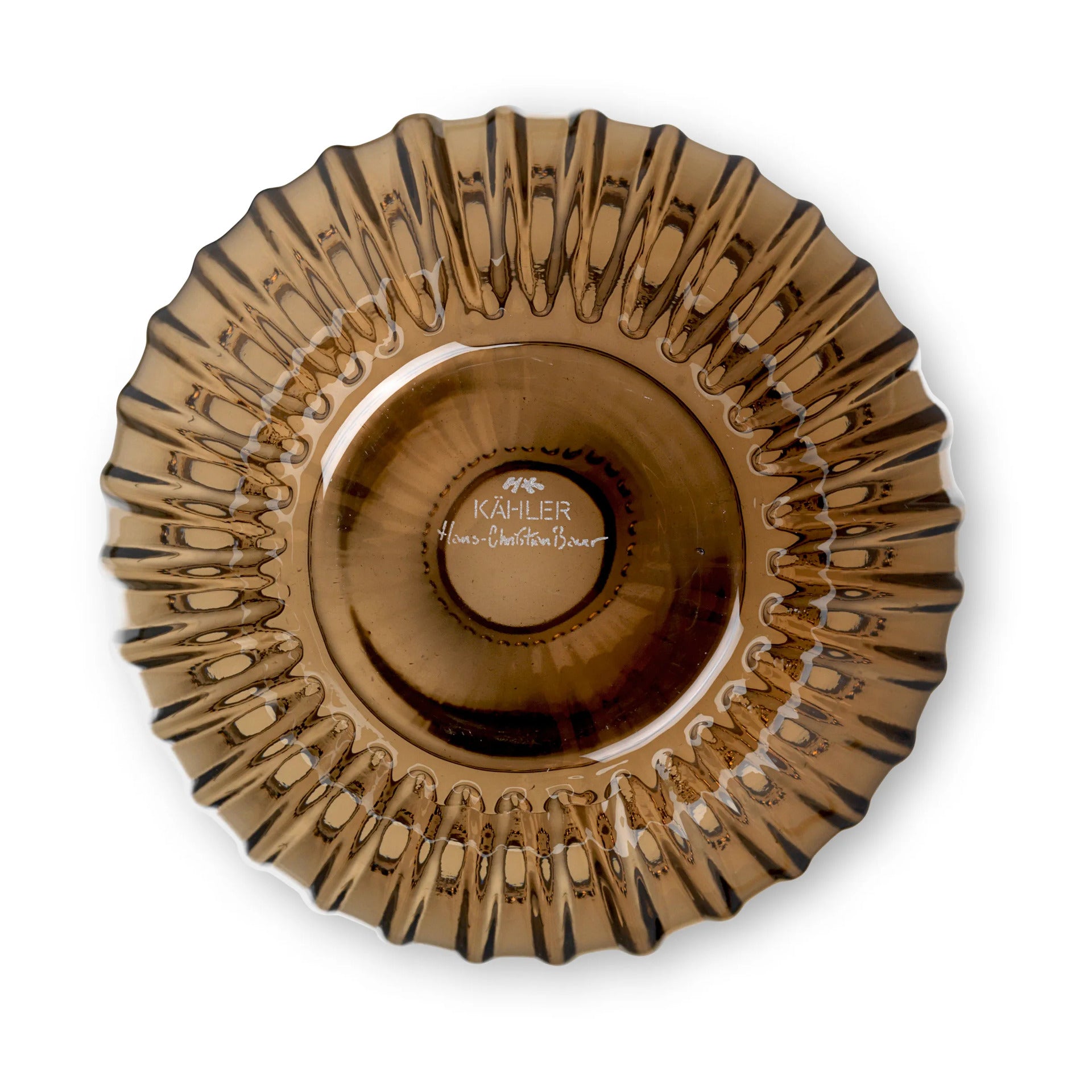 Kähler Hammershøi glass vase 14 cm, walnut, 693189