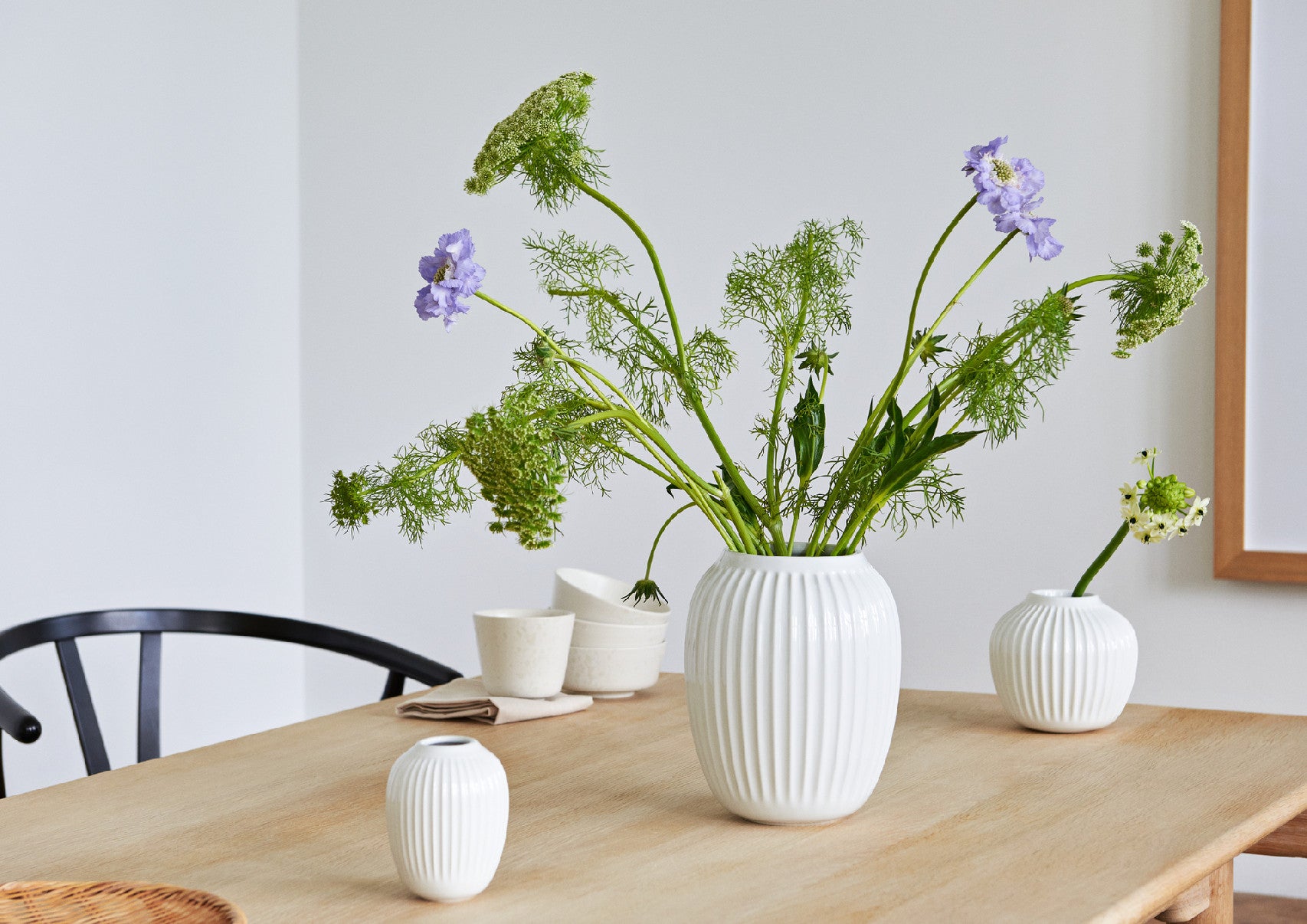 Kähler Hammershoi keramická váza 21 cm, white, 692362