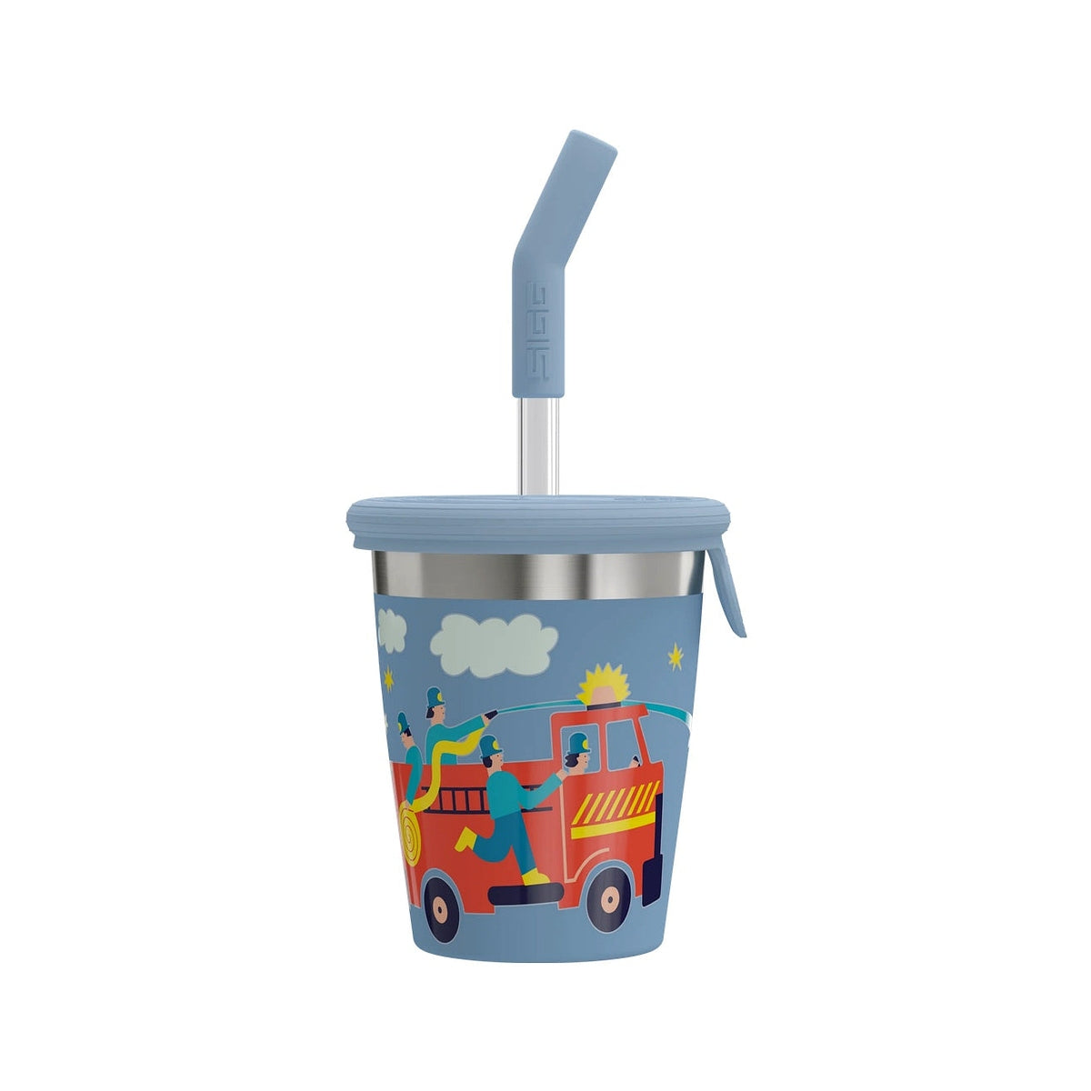 Sigg children's cup with straw 350 ml, firefighter, 6185.30