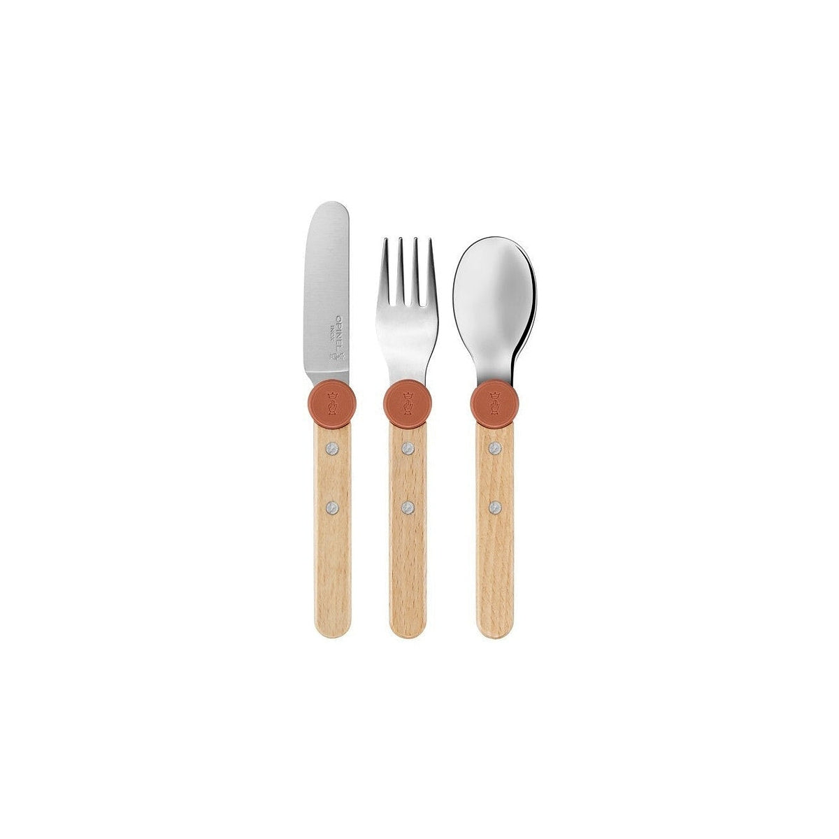 Opinel Le Petit Gourmet sada dětských příborů, coral, 003256