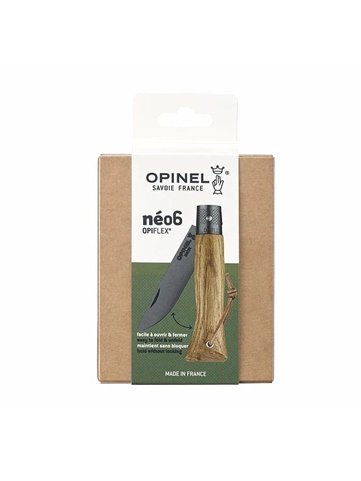 Opinel néo6 Black Oak zatvárací nôž 7 cm, 003109