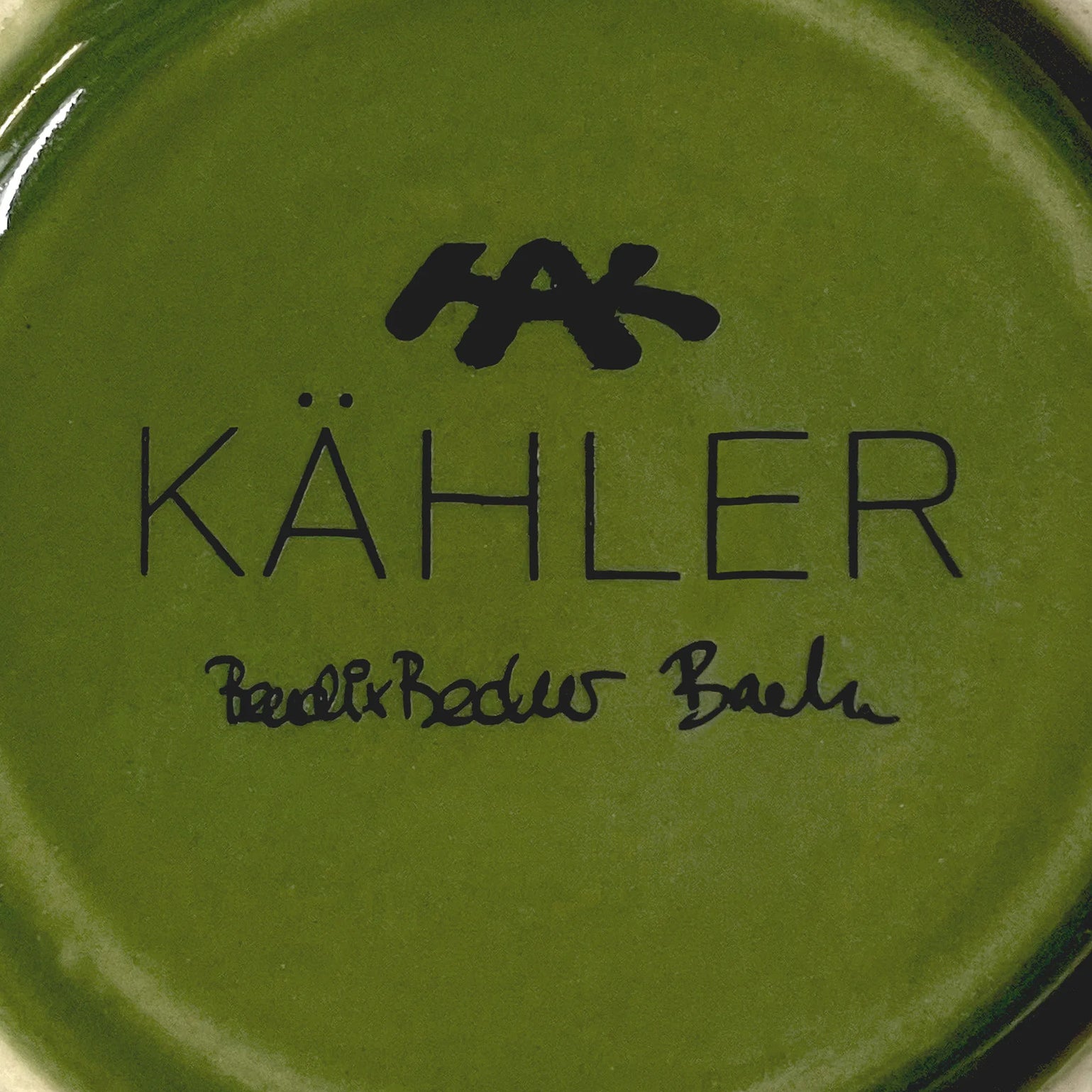 Kähler Orangery keramický svícen na čajovou svíčku 9,5 cm, green garden, 691203