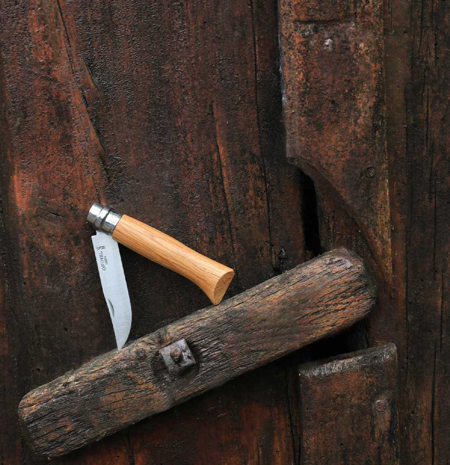 Opinel Oak Wood N°08 folding knife 8.5 cm, 002021