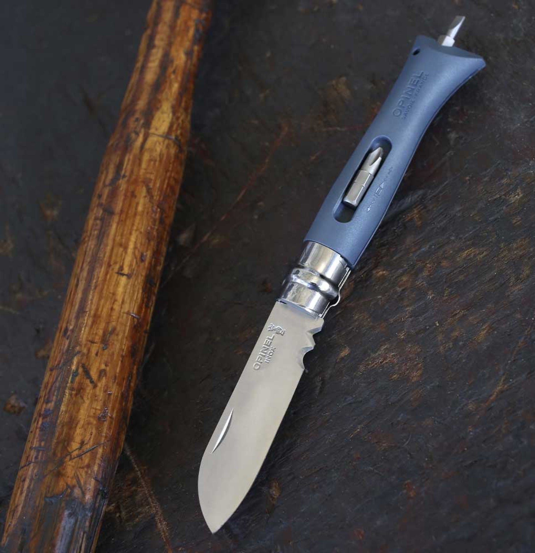 Opinel DIY N°09 multi-function knife 8 cm, gray, 001792