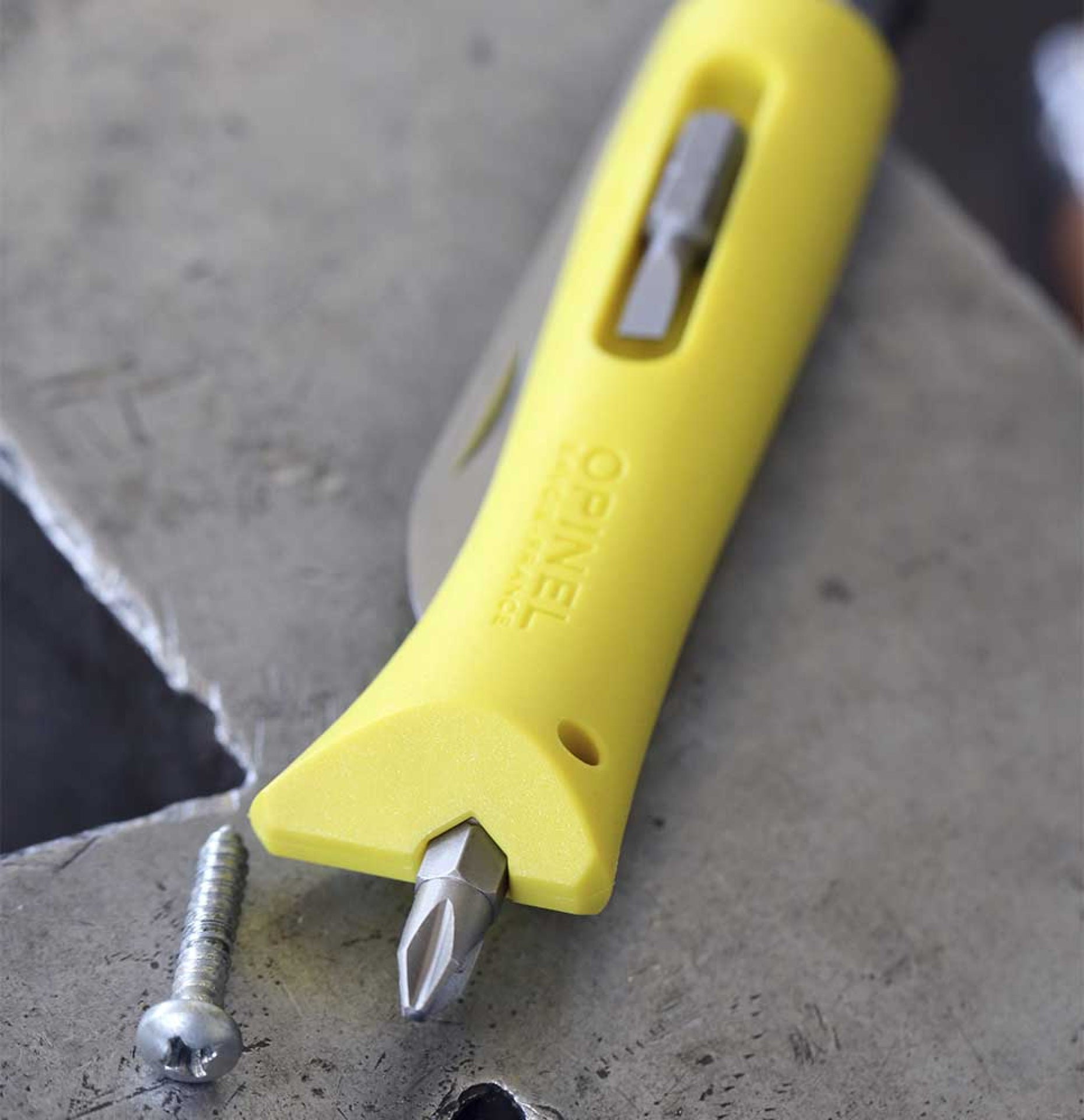 Opinel DIY N°09 multi-function knife 8 cm, yellow, 001804