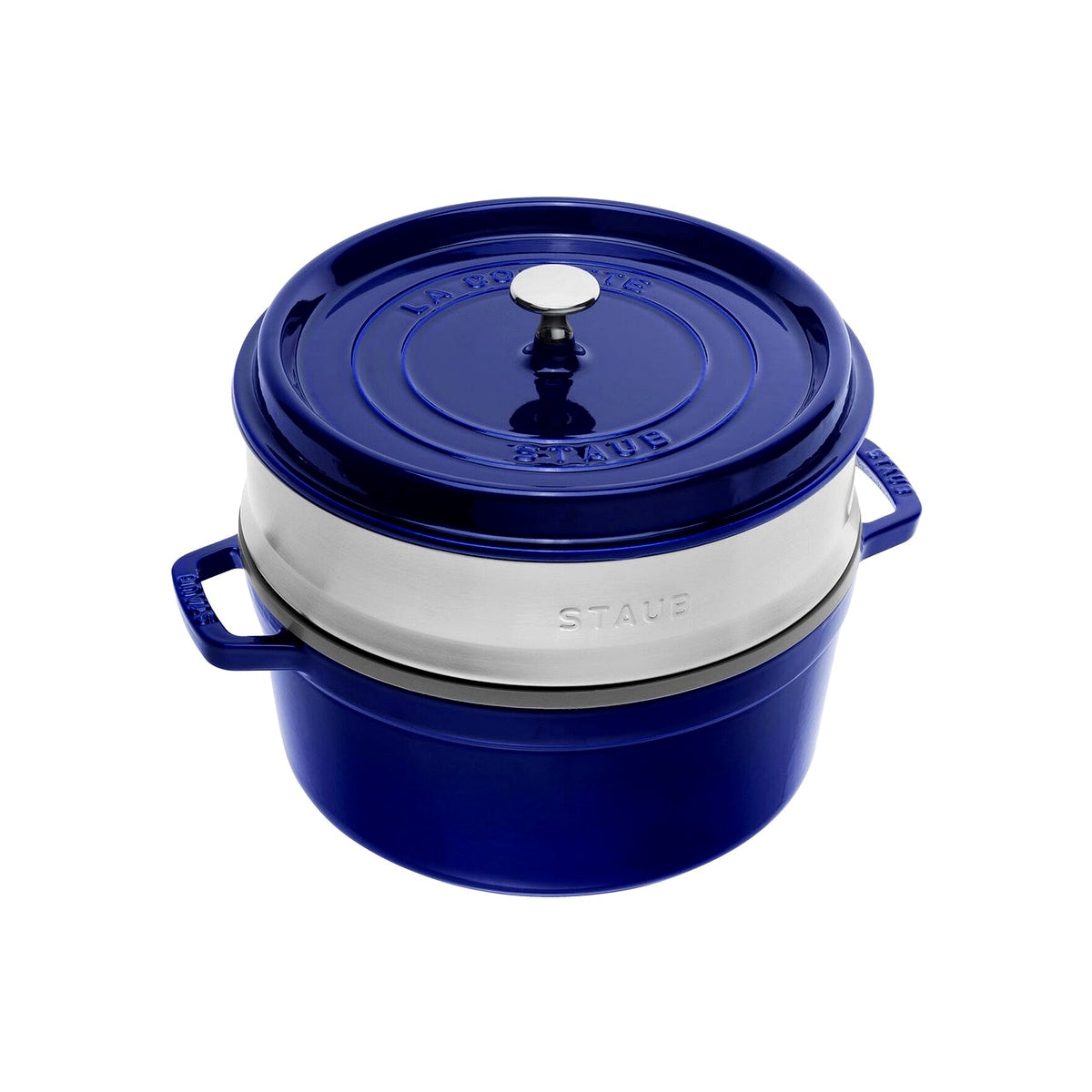 Staub Cocotte okrúhly hrniec s parnou vložkou, 26 cm/5,2 l modrý, 1133891