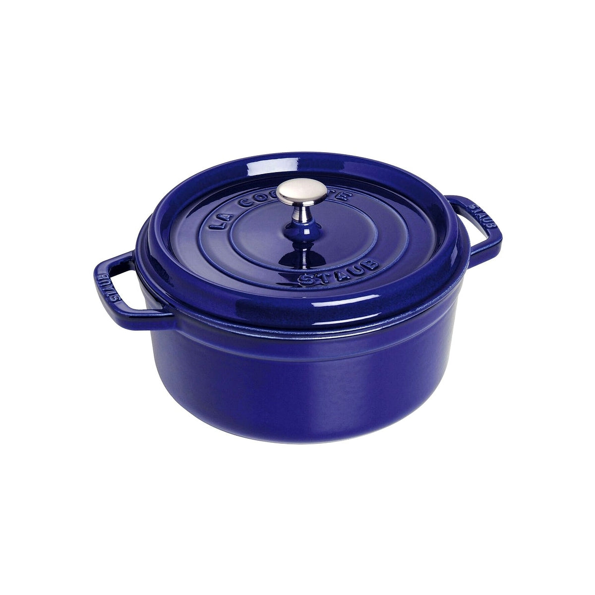 Staub Cocotte 26 cm/5,2 l tmavá okrúhla, modrá