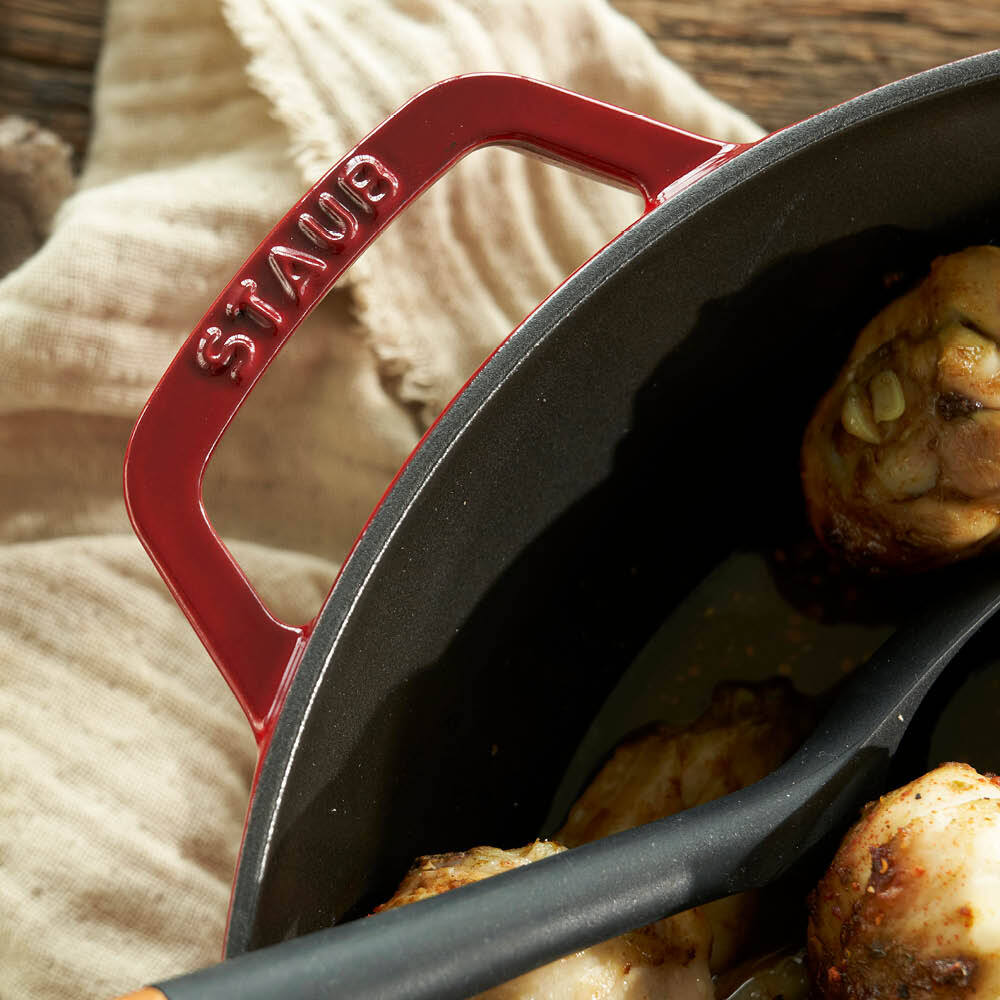 Staub wok pan with glass lid 30 cm/4.4 l cherry, 1312906
