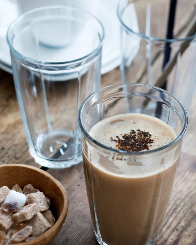 Coffee and tea glasses