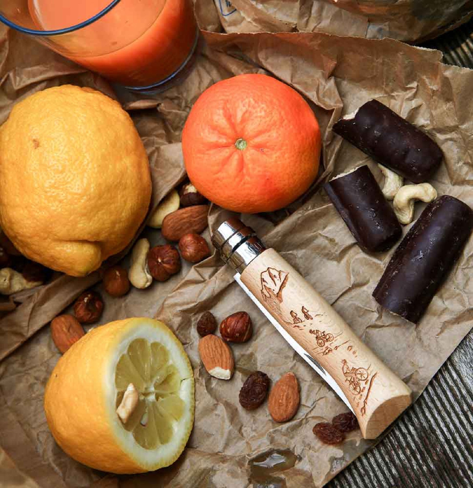 Opinel Engraved Biking N°08 folding knife 8.5 cm, 002187