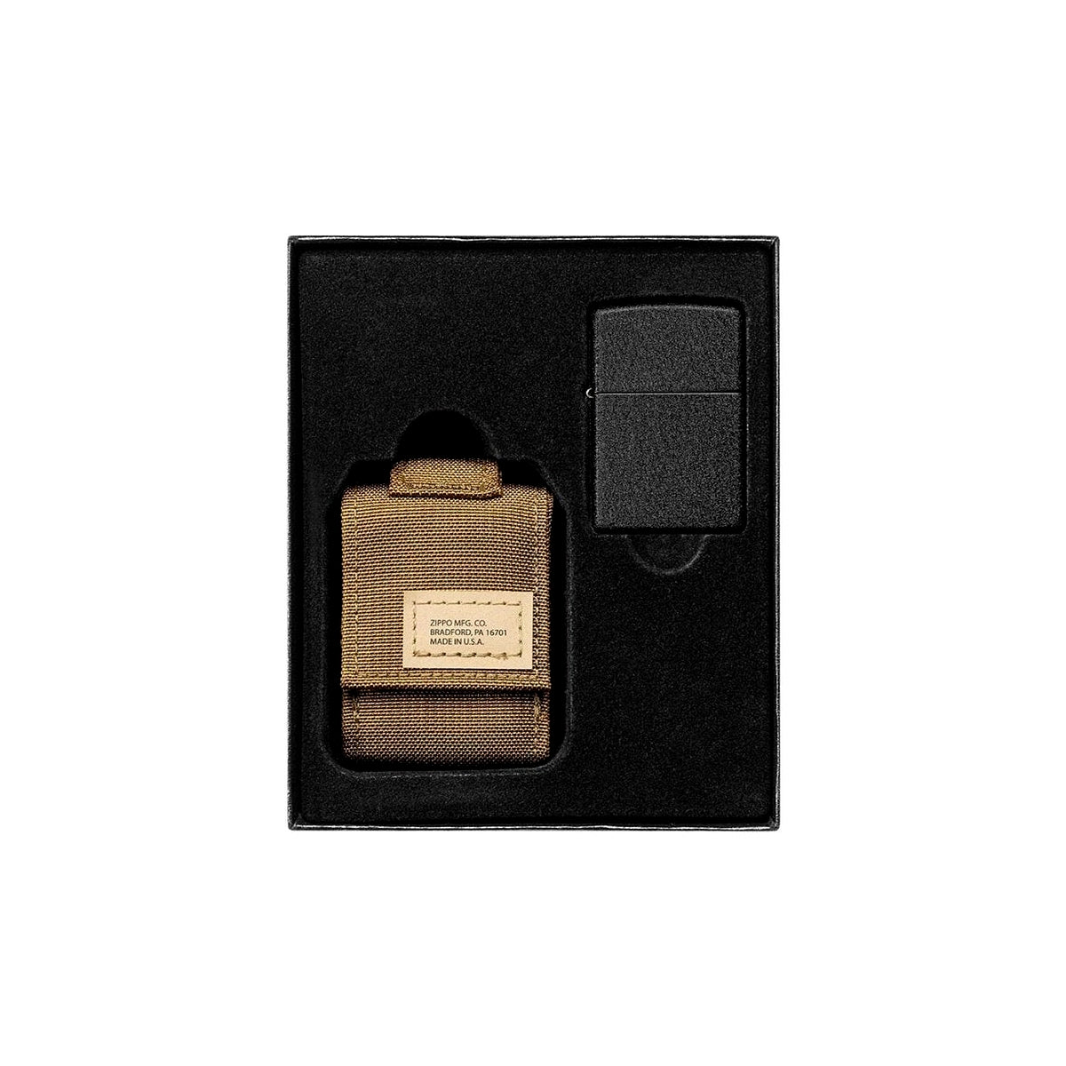 30057 Sada taktické pouzdro + Zippo zapalovač 26075 Black Crackle™