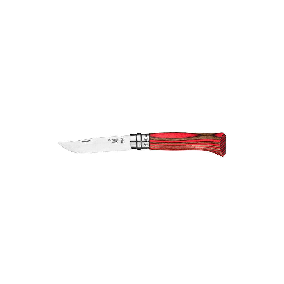 Opinel Laminovaná breza N°08 Fínska breza 8,5 cm, červená, 002390