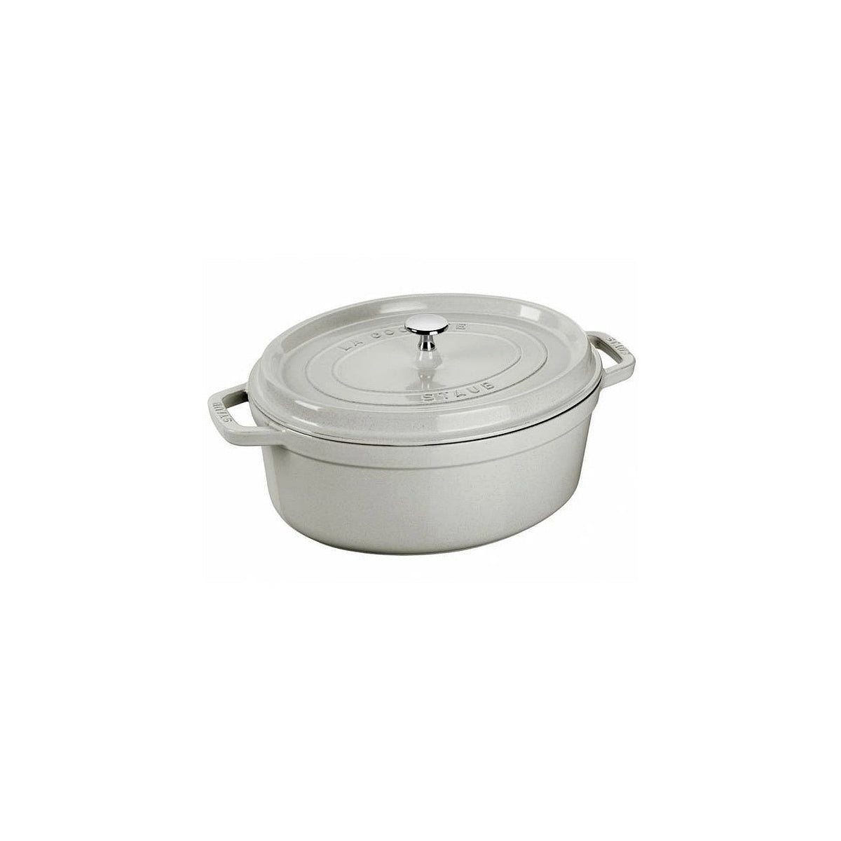 Staub Cocotte oval pot 33 cm white truffle, 11033107