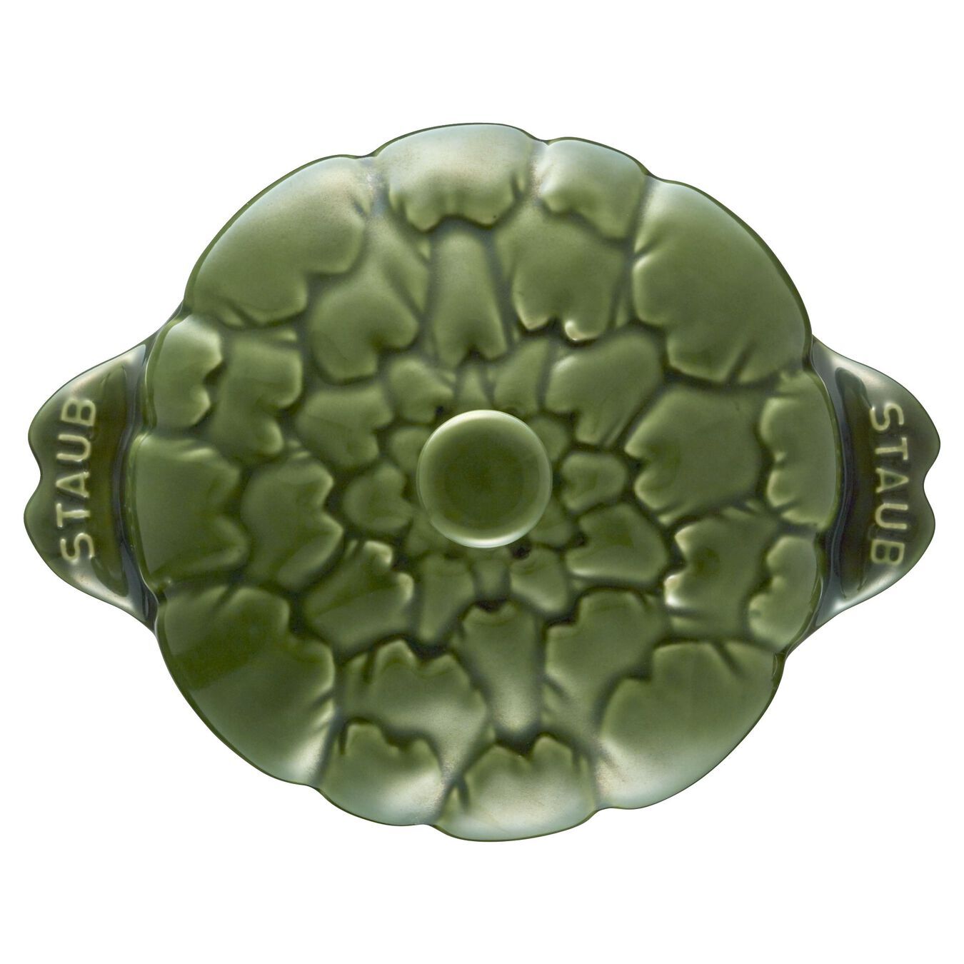 Staub Cocotte ceramic baking dish in artichoke shape 13 cm/0,5 l, green, 40500-326