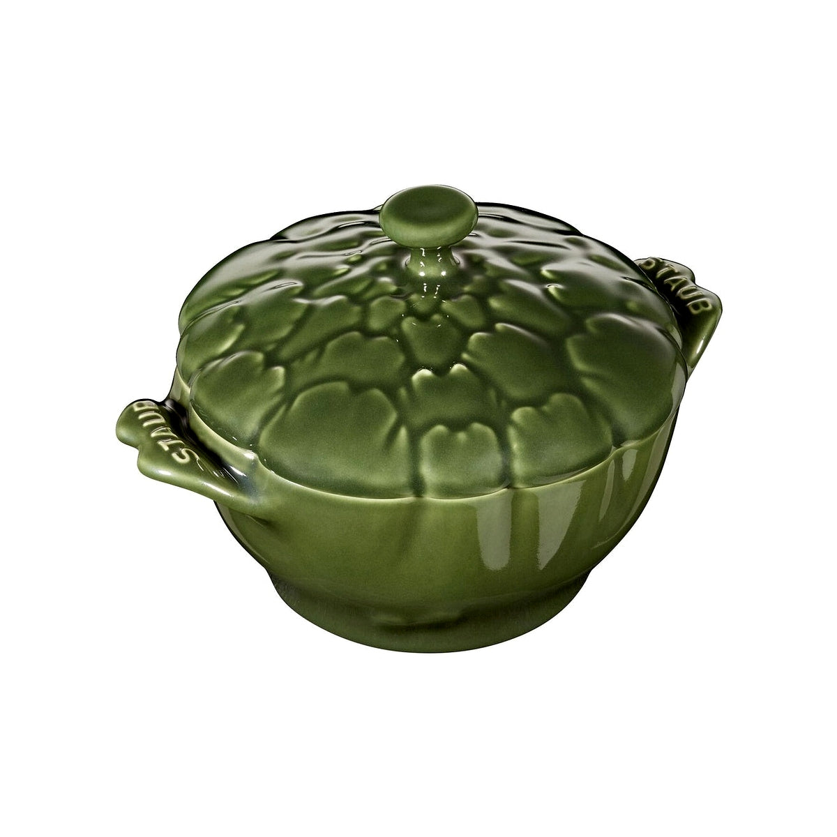 Staub Cocotte ceramic baking dish in artichoke shape 13 cm/0,5 l, green, 40500-326