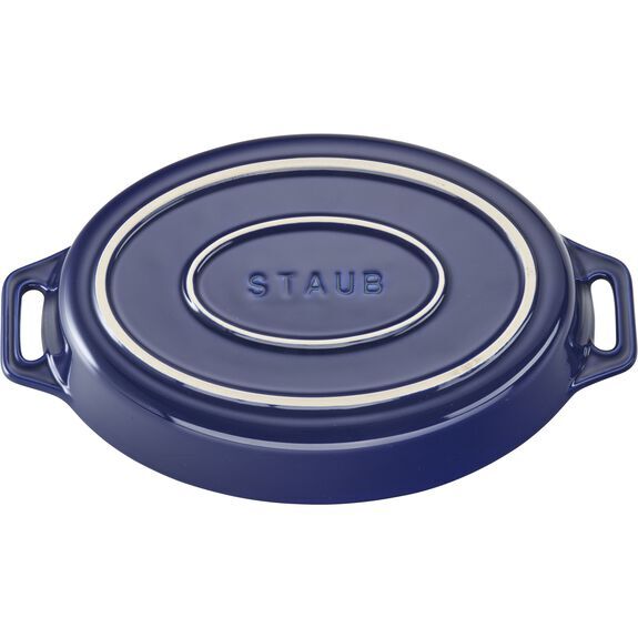 Staub ceramic baking dish oval 23 cm/1,1 l dark blue, 40511-157
