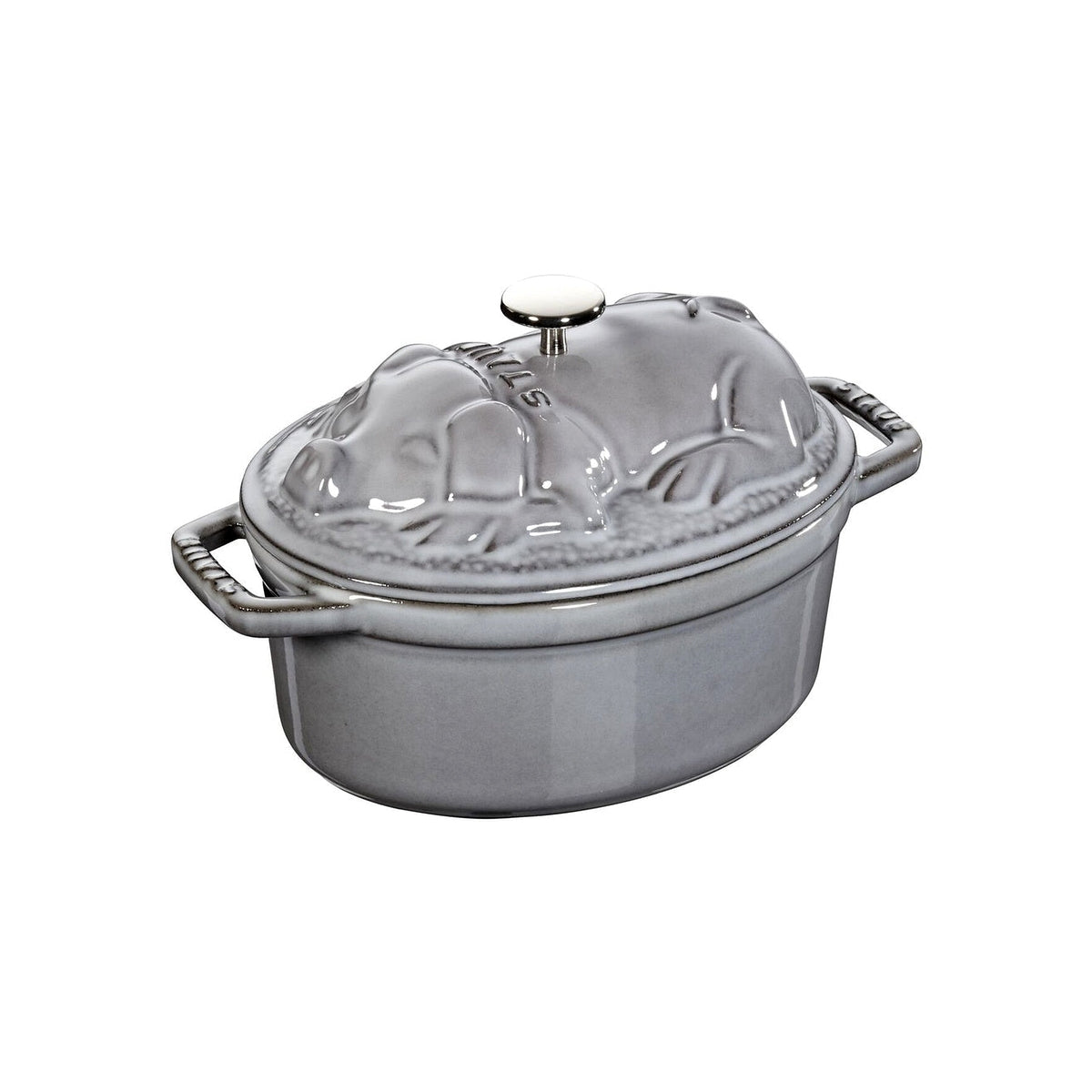 Staub Cocotte hrnec ve tvaru prasete 17 cm/1 l šedý, 1121718