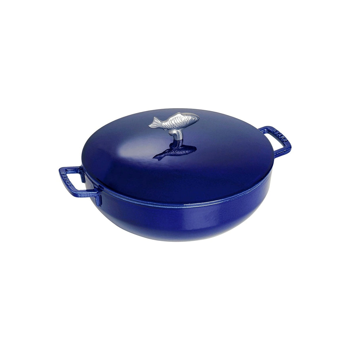 Staub Cocotte round pot with fish handle 28 cm/4,65 l dark blue, 1112991