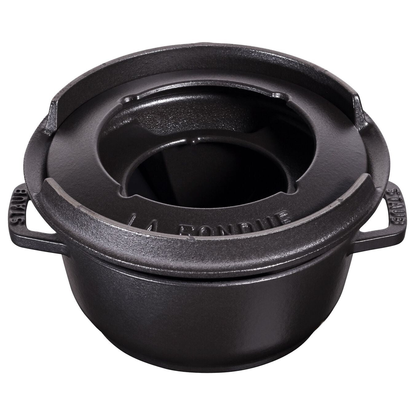 Staub Fondue sada 16 cm/1,1l černá, 14001623