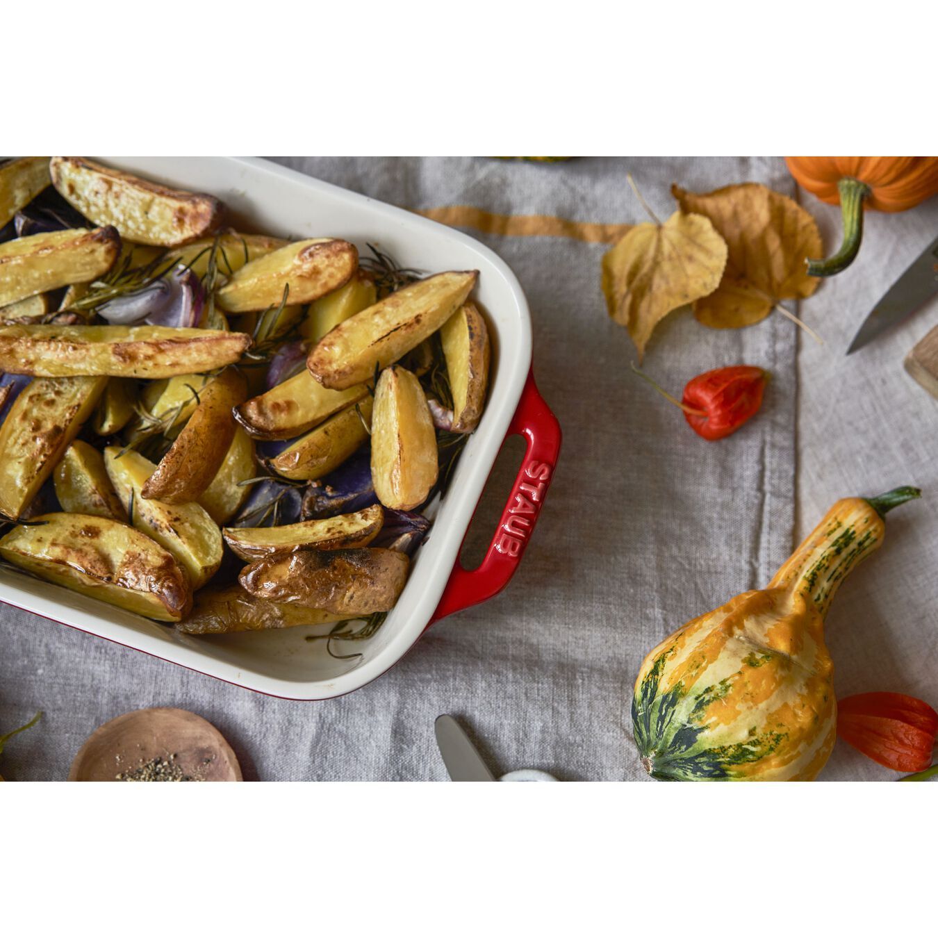 Staub zapékací keramické mísy, 2 ks, červená, 40508-627