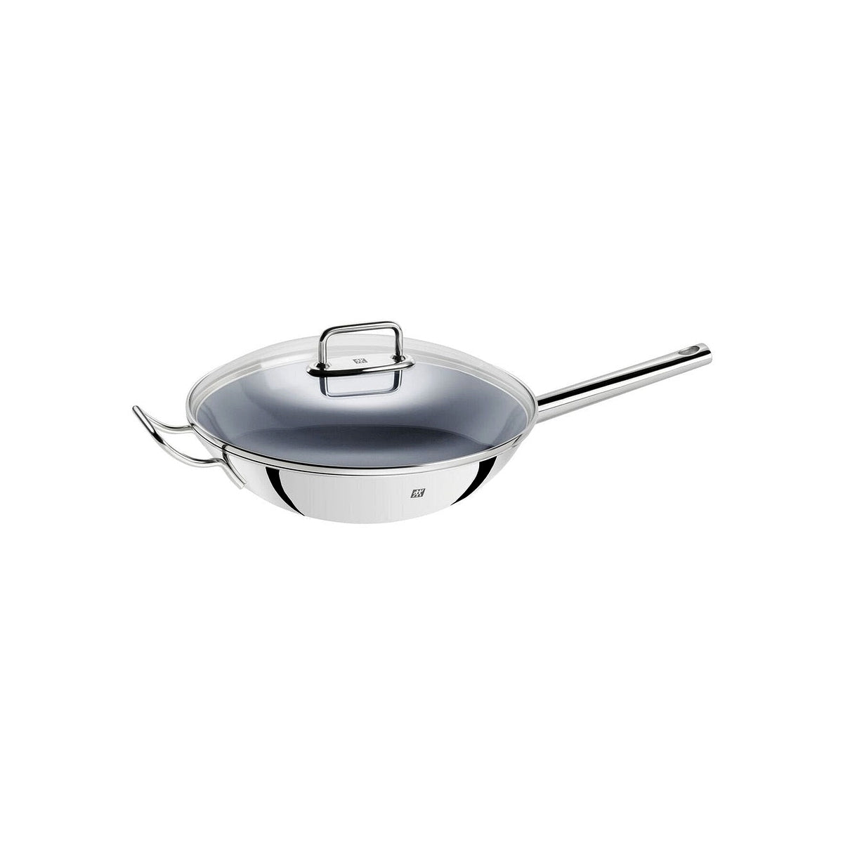 Wok panvica Zwilling Plus s nepriľnavým povrchom a sklenenou pokrievkou 32 cm, 40992-032