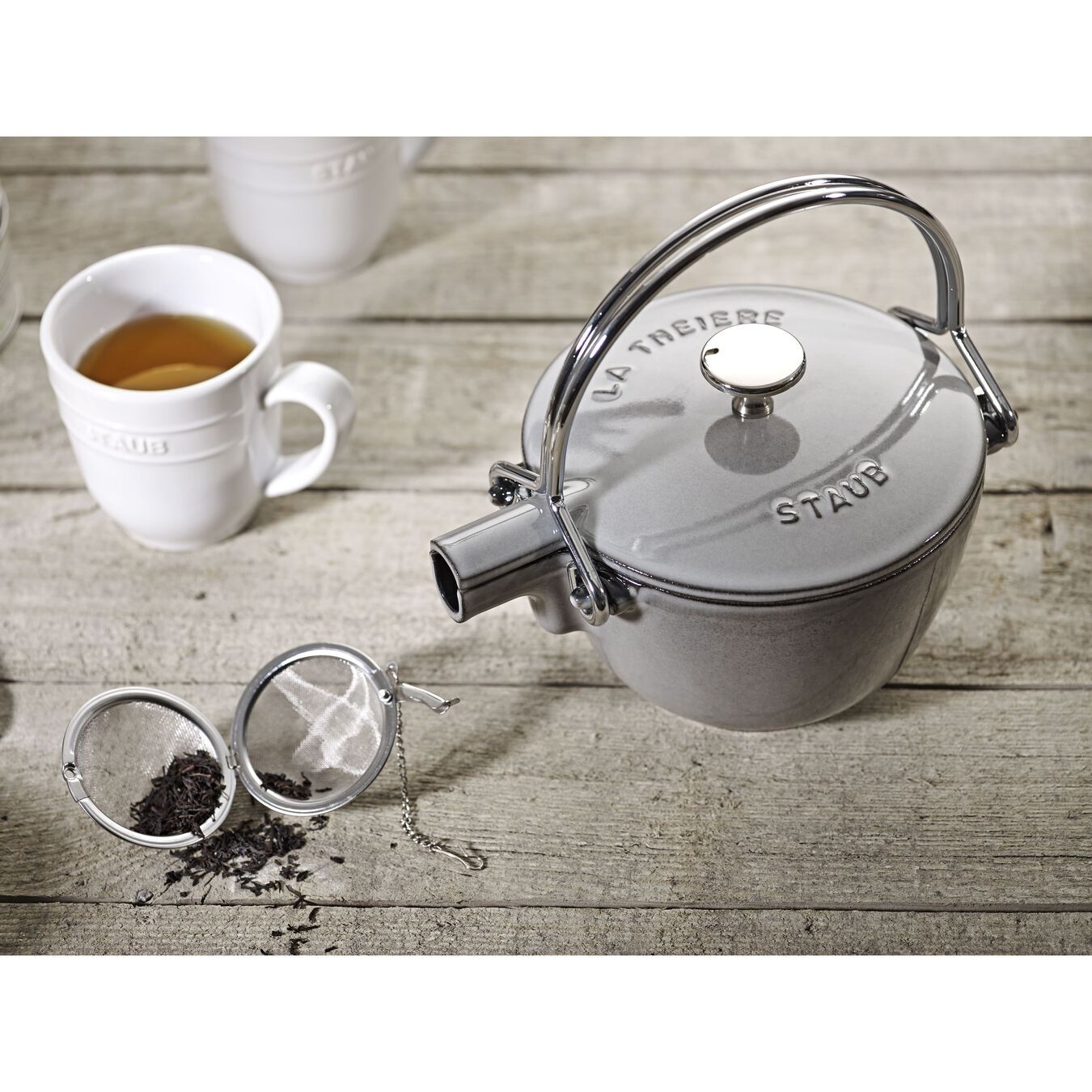 Staub cast iron teapot 21 cm/1,15 l grey, 1650018