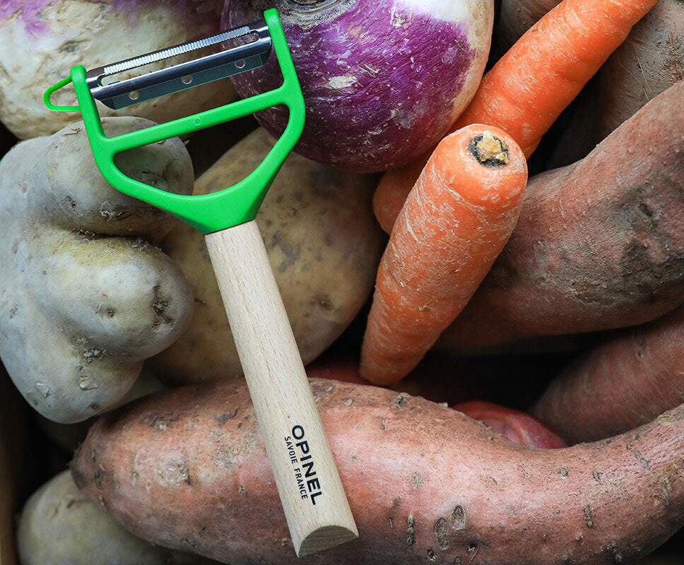 Drevená škrabka Opinel T-Duo, zelená, 002432