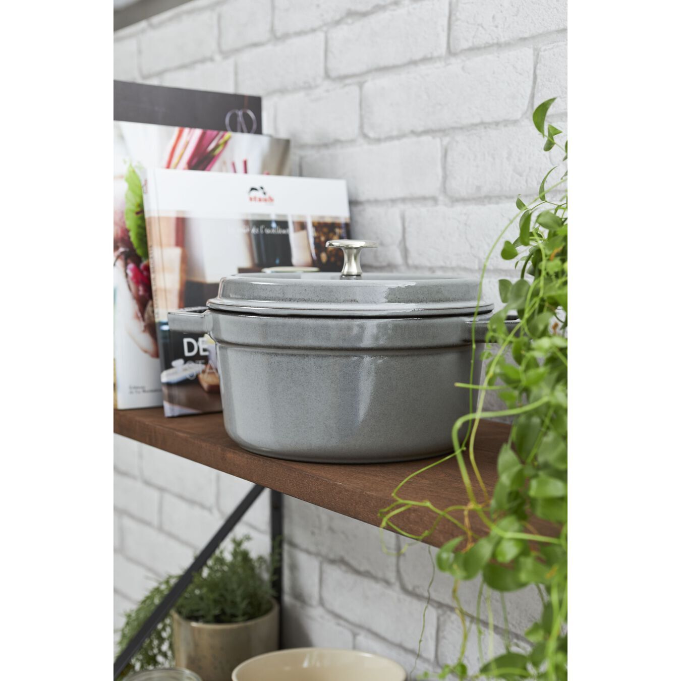Staub Cocotte round pot 14 cm/0,8 l grey, 1101418