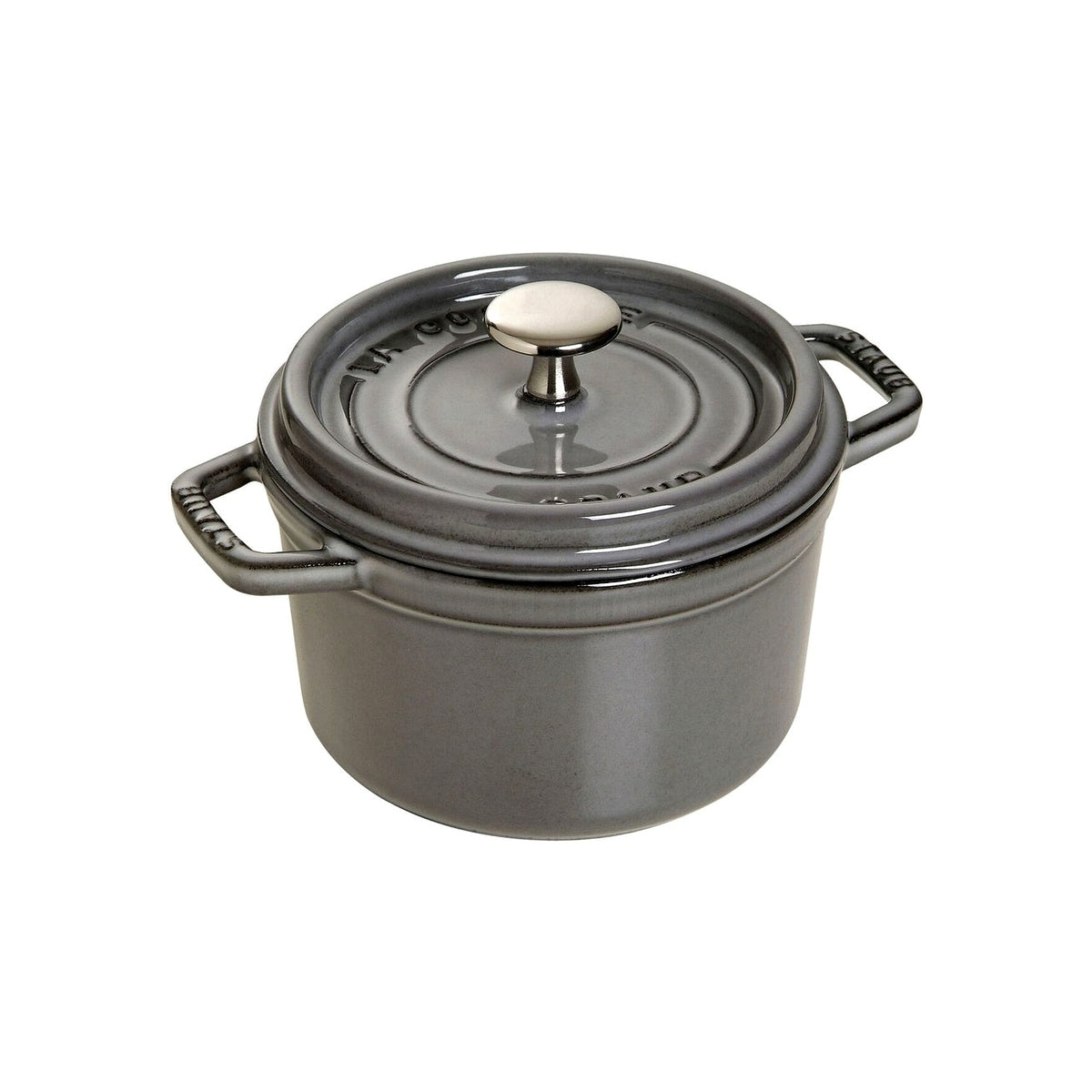Staub Cocotte round pot 14 cm/0,8 l grey, 1101418