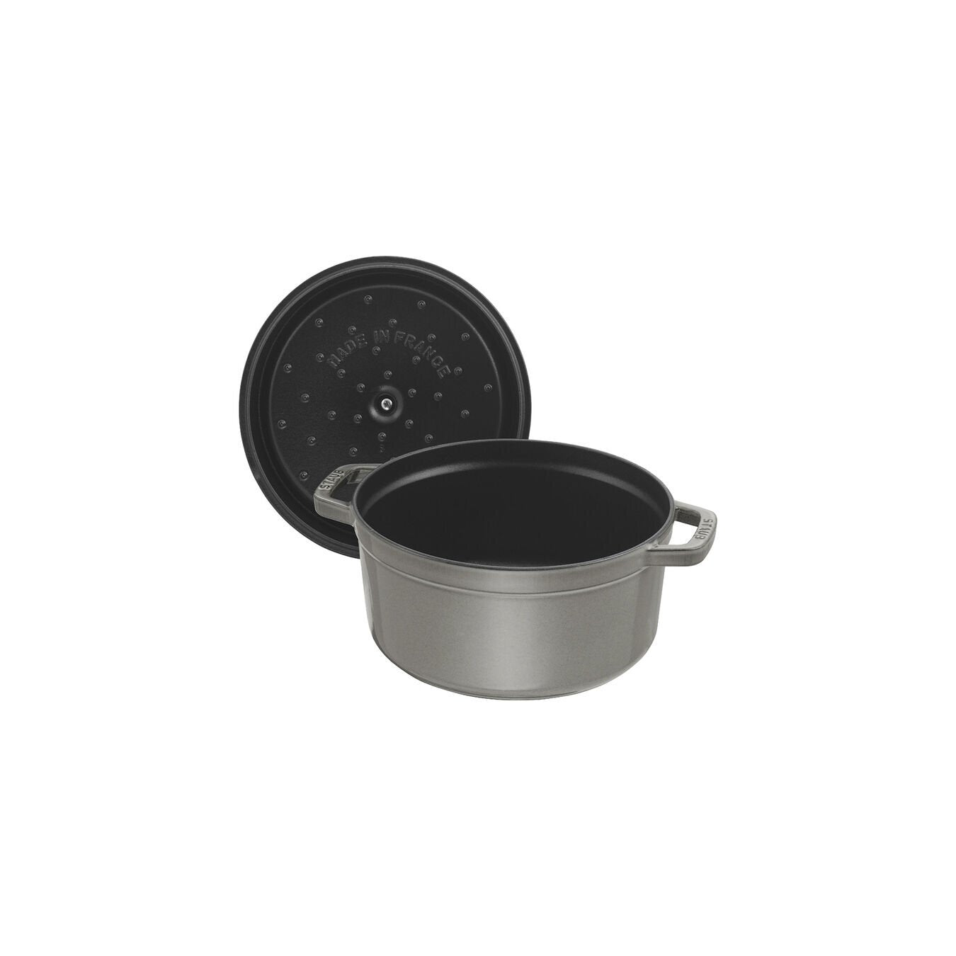 Staub Cocotte round pot 22 cm/2,6 l grey, 1102218