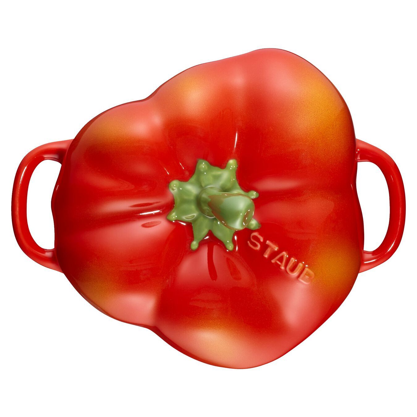 Staub Cocotte ceramic baking dish in the shape of a pepper 12 cm/0,47 l, orange-red, 40500-325
