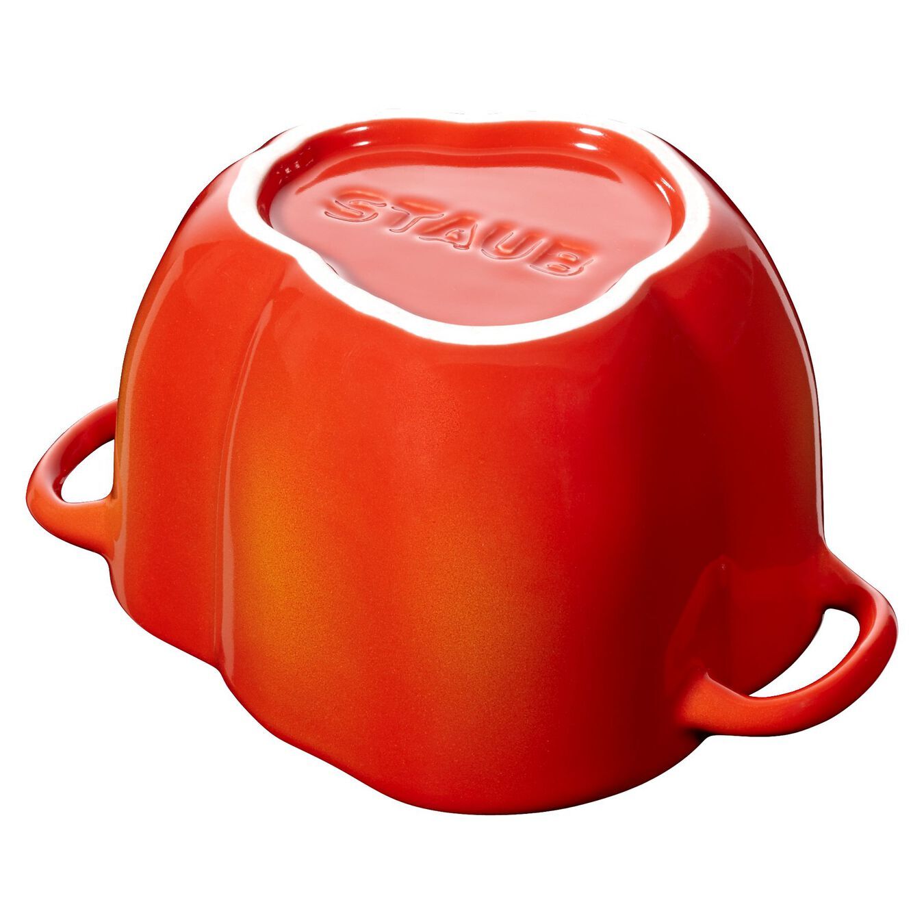 Staub Cocotte ceramic baking dish in the shape of a pepper 12 cm/0,47 l, orange-red, 40500-325