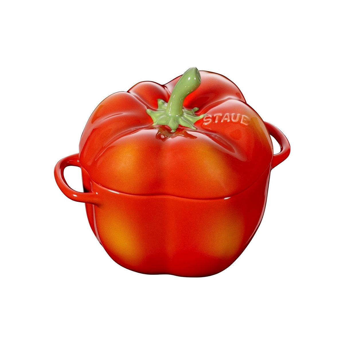 Staub Cocotte ceramic baking dish in the shape of a pepper 12 cm/0,47 l, orange-red, 40500-325