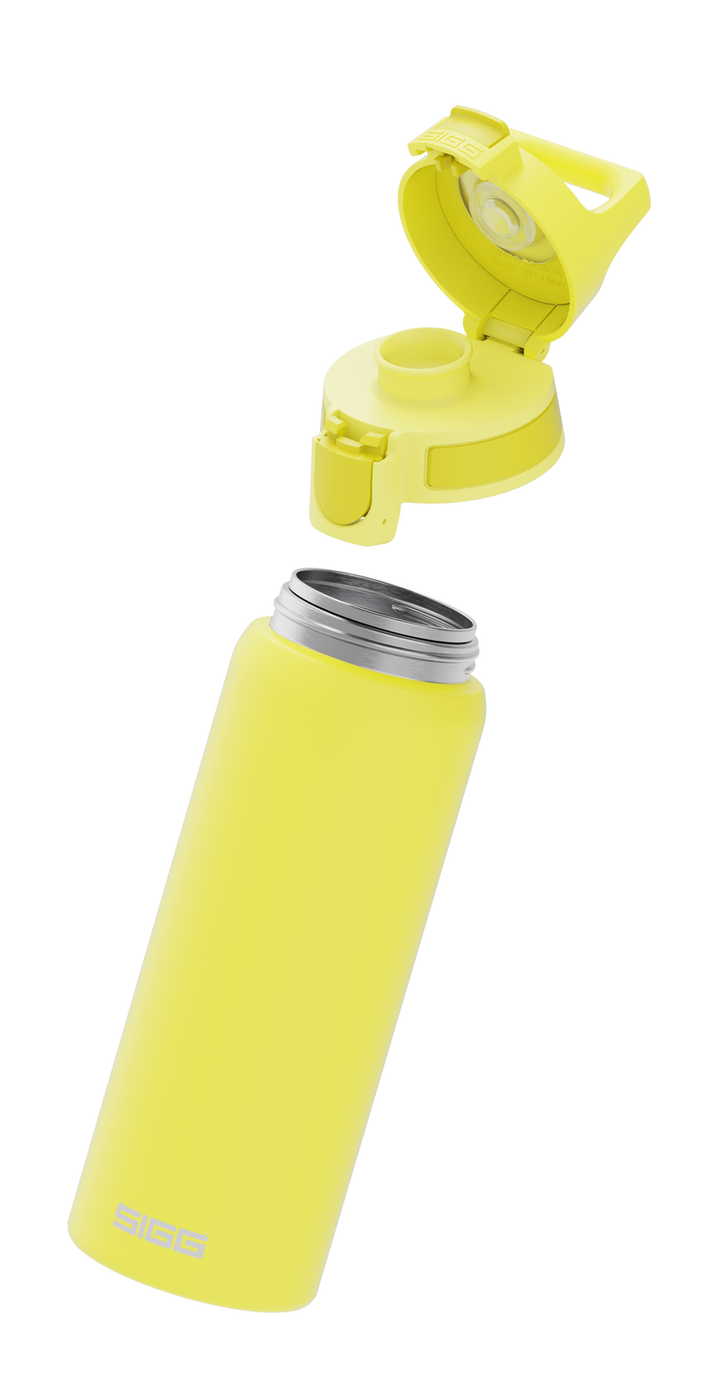 Sigg Shield One stainless steel drinking bottle 750 ml, ultra lemon, 8992.20