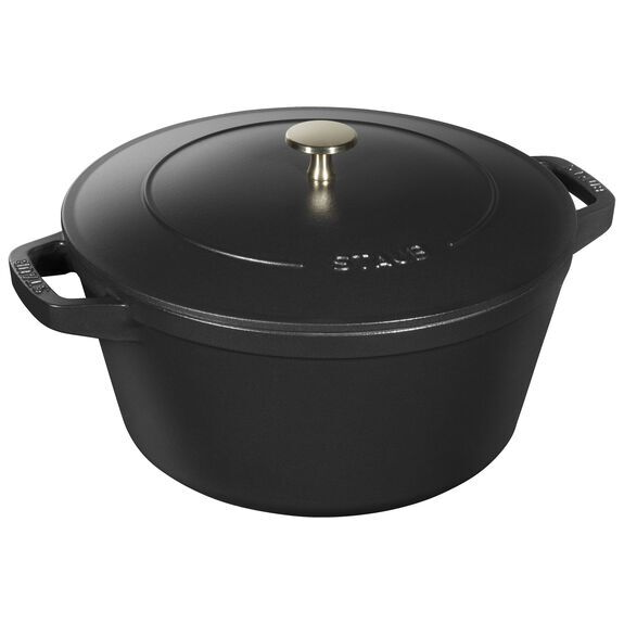 Staub Cocotte 2-piece cast iron pot and pan set 24 cm, black, 14562423