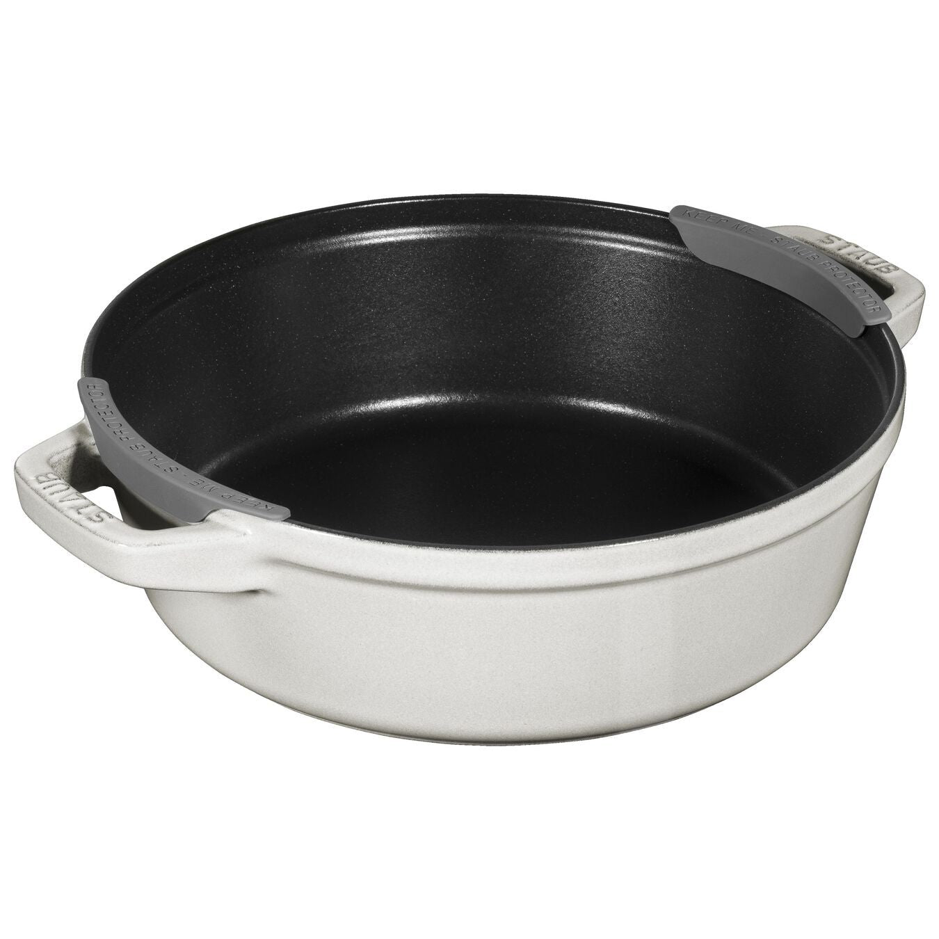 Staub Cocotte 3-dielna súprava liatinového hrnca, panvice a zapekacej misy 24 cm, biely hľuzovec, 40508-388