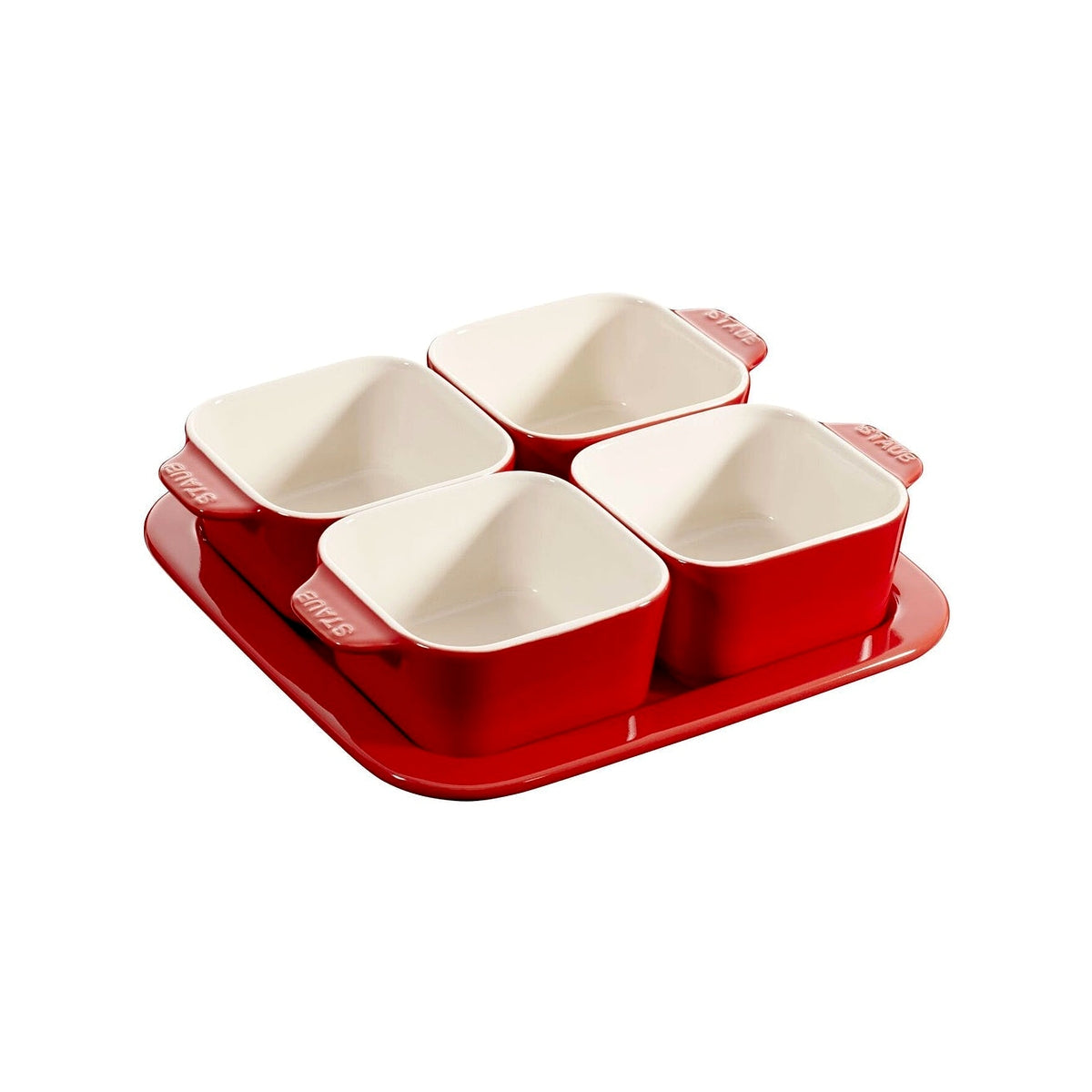 Keramická súprava na tapas Staub 19 x 19 cm, čerešňa, 40511-119